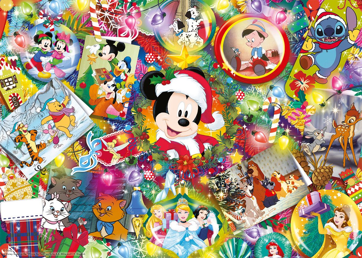 Jumbo Spiele Puzzle Disney Pix Collection Weihnachten 1000 Teile Puzzle, 1000 Puzzleteile