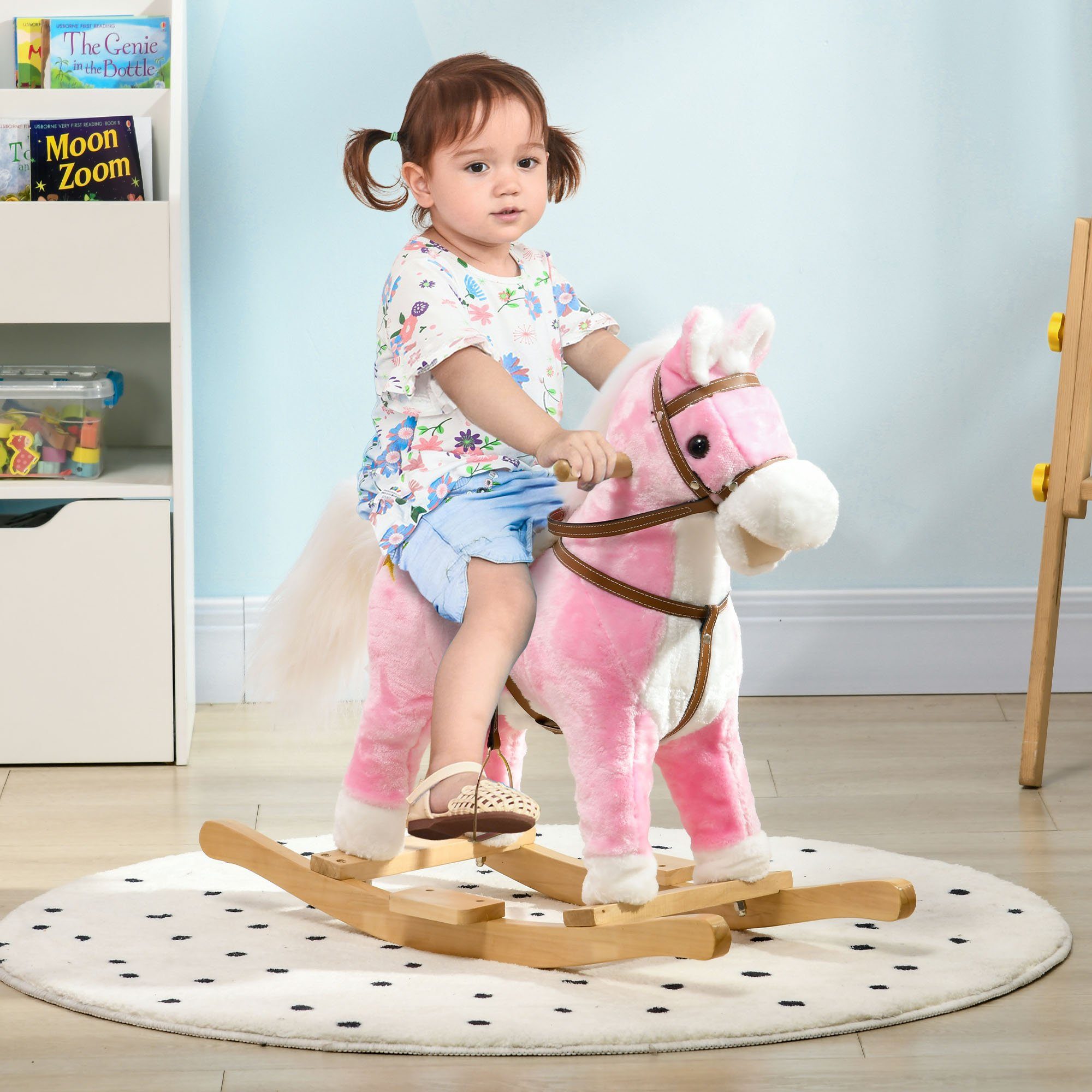 HOMCOM Schaukeltier aus Plüsch, Kinderschaukelstuhl mit günstig online kaufen