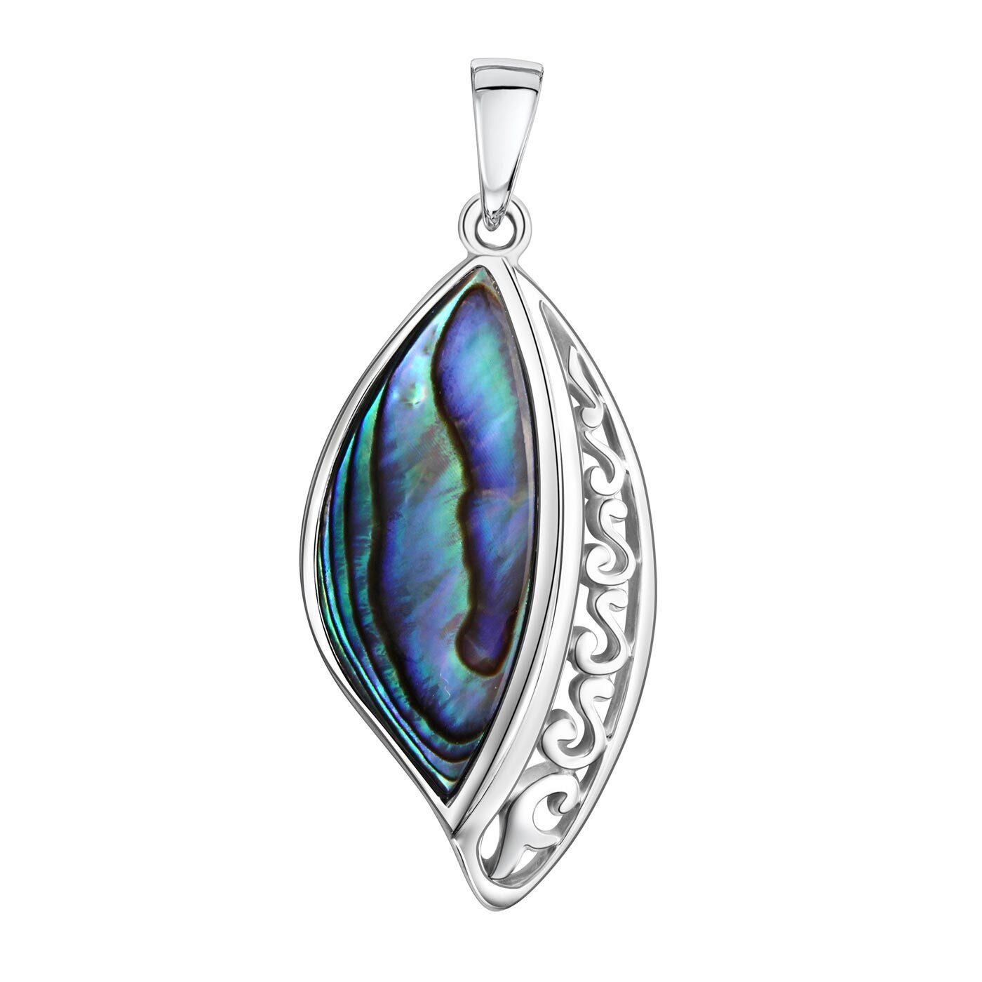 Kettenanhänger 925-Sterling Silber rhodiniert Abalone