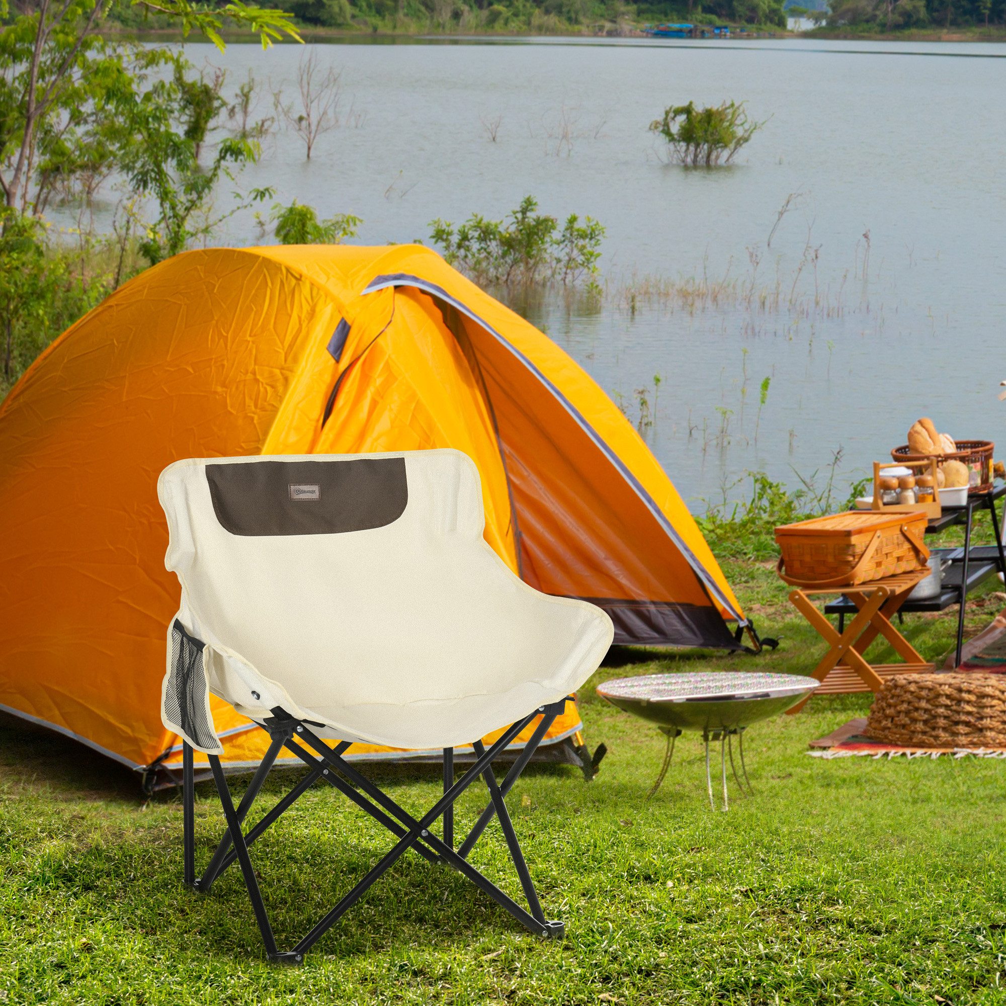 Outsunny Campingstuhl (Klappsessel mit Tragetasche für günstig online kaufen