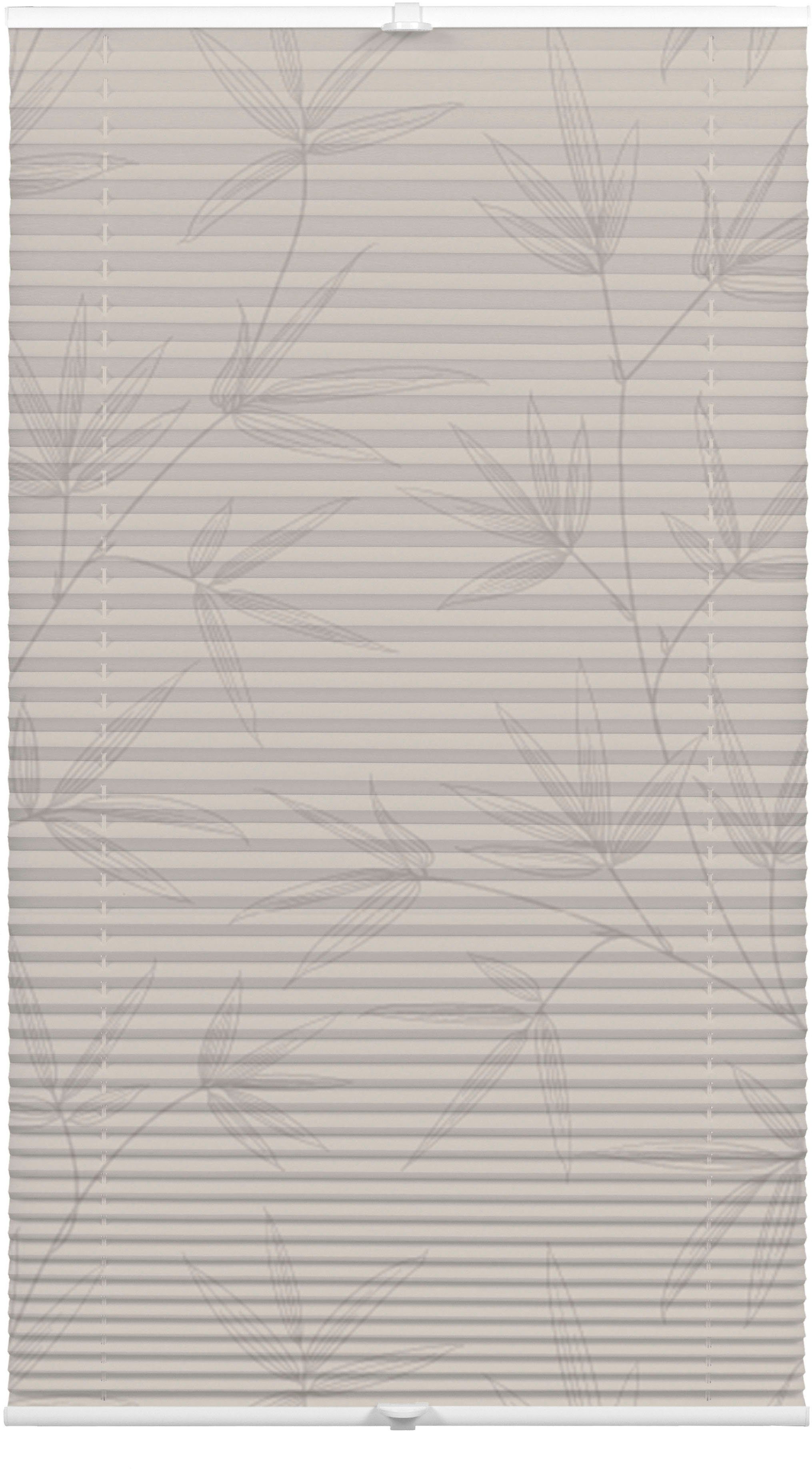 my home Plissee »Dekor Bamboo Moonbeam grau«, blickdicht, ohne Bohren, vers günstig online kaufen