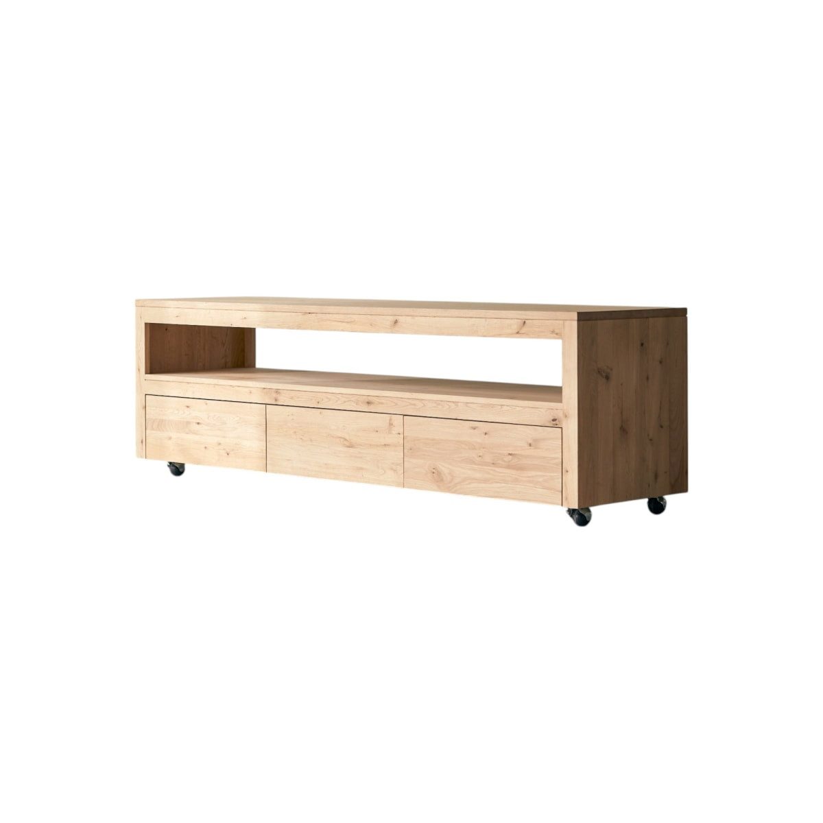 Tikamoon TV-Schrank TV-Schrank Anoa aus massivem Eichenholz mit Knoten, 180