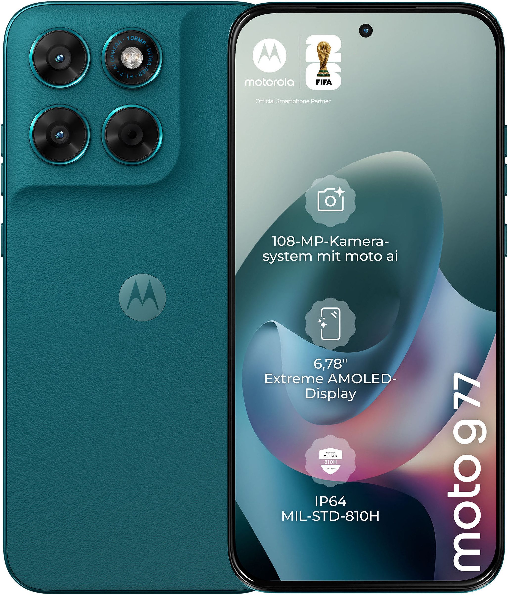 Motorola moto g77 256GB Smartphone (17,22 cm/6,78 Zoll, 256 GB Speicherplatz, 108 MP Kamera)