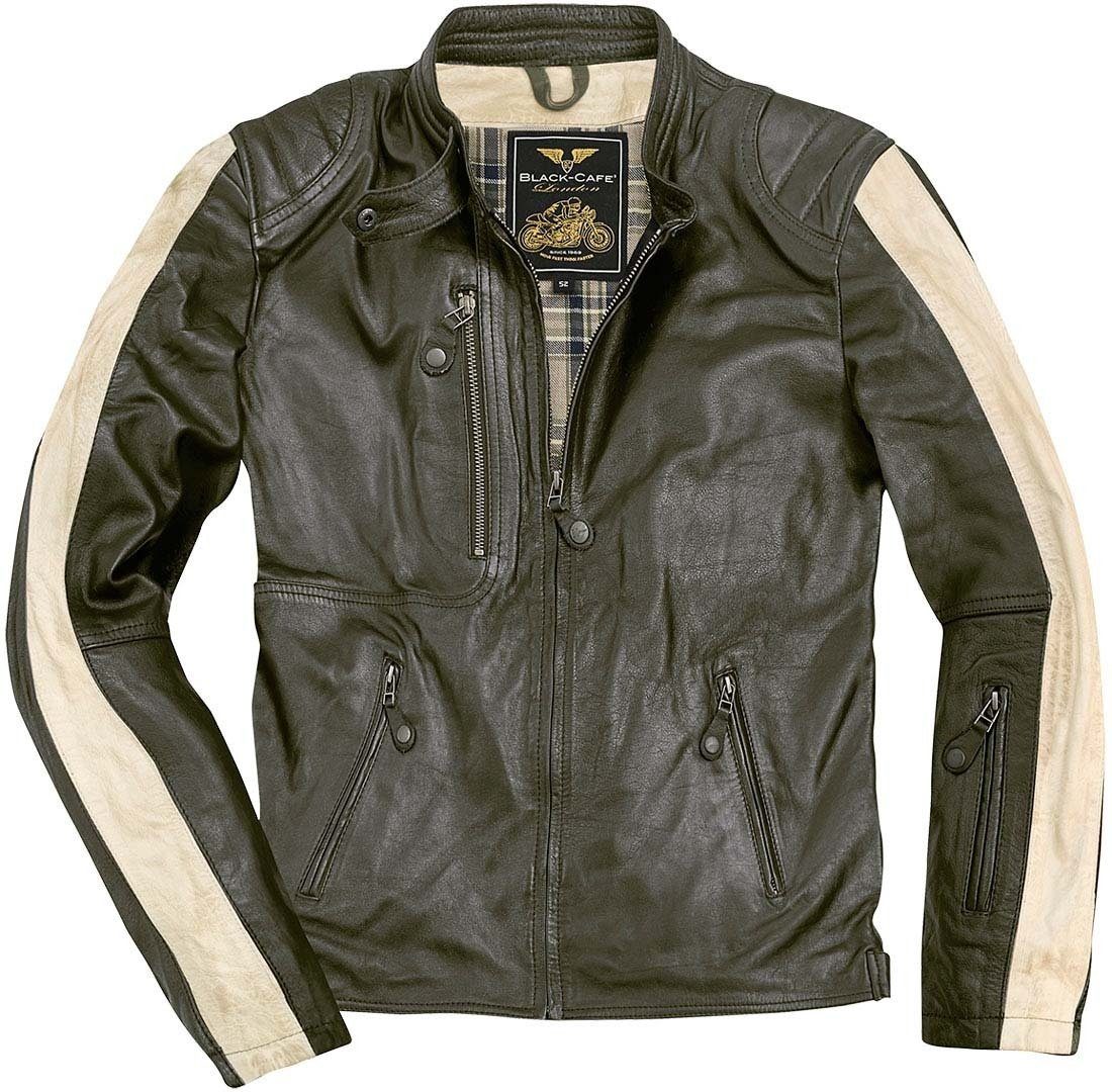 Black-Cafe London Motorradjacke Vintage Motorrad Lederjacke