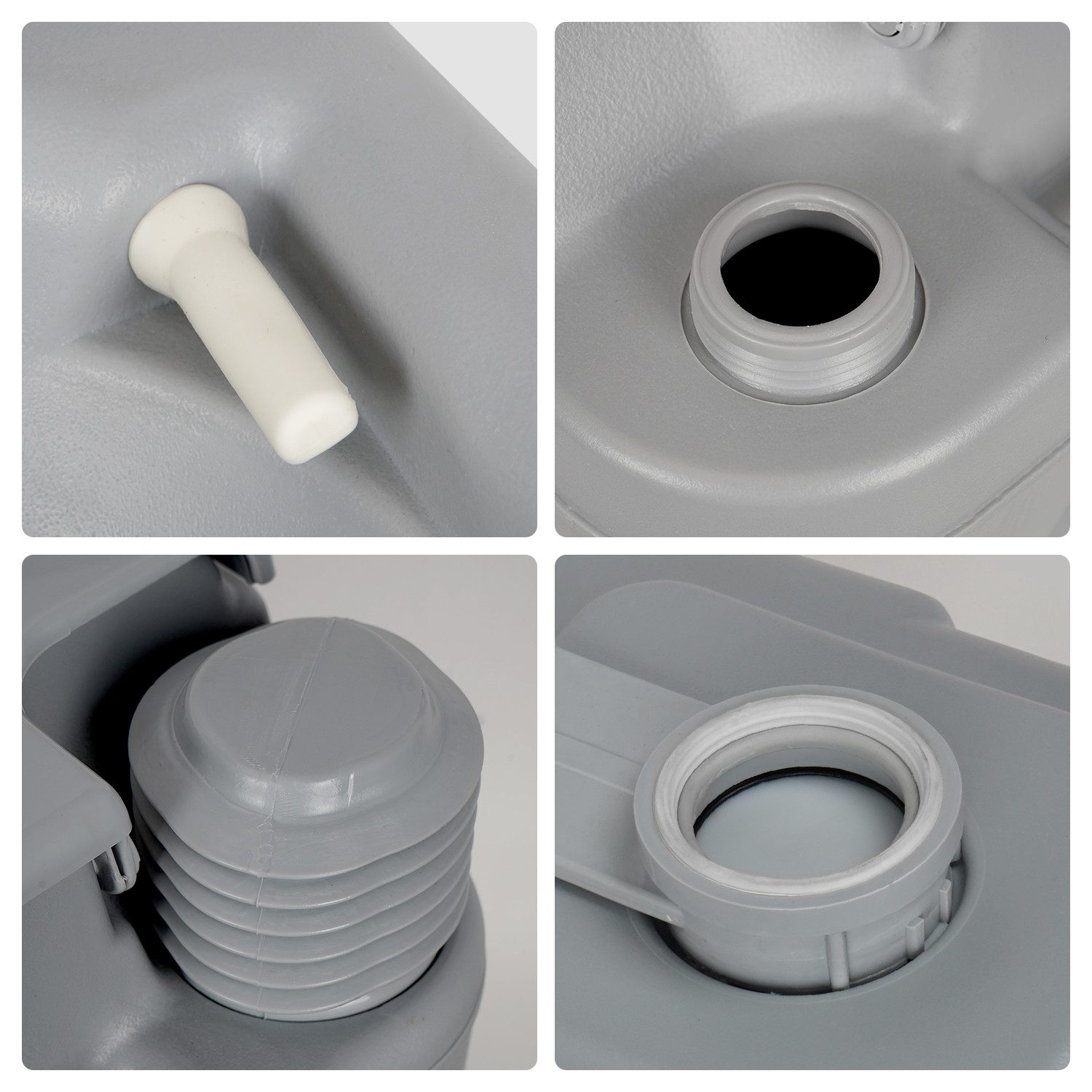 OSTWOLKE Campingtoilette Tragbare 20L Reisetoilette Chemietoilette Mobile WC Toilette – Bild 4 von 5