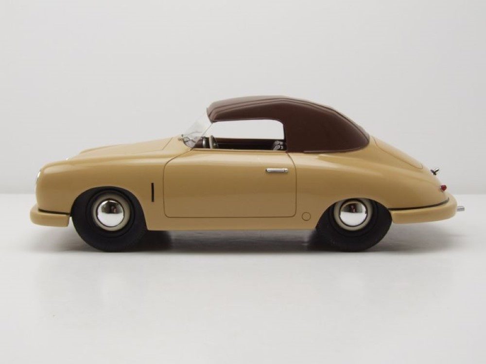 Schuco Modellauto Porsche 356 Gmünd Cabrio geschlossen 1949 beige, Maßstab 1:18