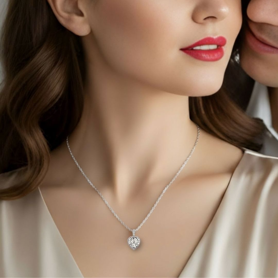 LOVENEST Herzkette Halskette Damen Silber 925 / Gold vergoldet mit Herz-Anhänger Zirkonia (Silberkette Anhänger Geschenke für Frauen Valentinstag Frau Freundin, Geschenkset Damenkette Weihnachten Set), Sie Geburtstag Hochzeitstag Liebesbeweis Liebesgeschenk Herz Schmuck