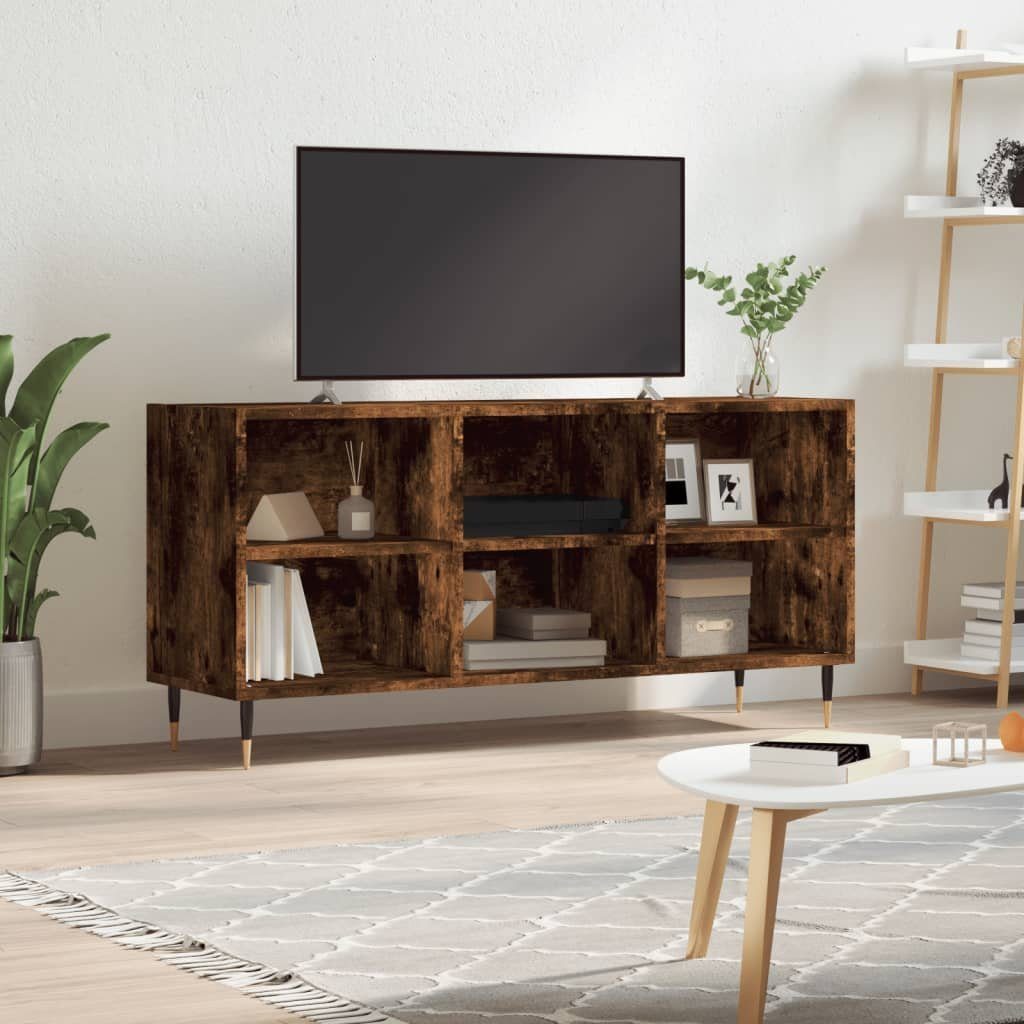 furnicato TV-Schrank Räuchereiche 103,5x30x50 cm Holzwerkstoff | TV-Schränke