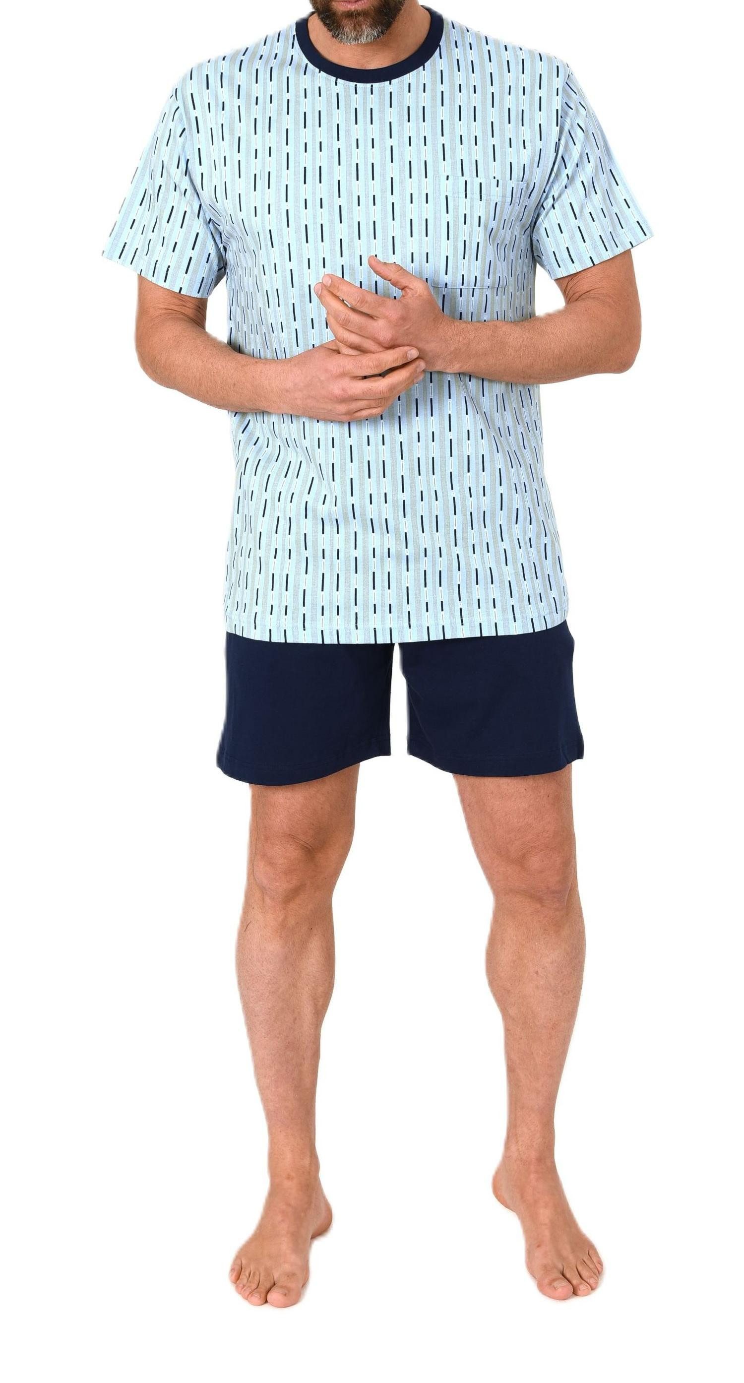 Normann Pyjama Normann Herren kurzarm Schlafanzug Shorty Pyjama günstig online kaufen