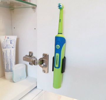 HR-IMOTION Zahnbürstenhalter Zahnbürstenhalter elektrische Zahnbürste OHNE BOHREN Wandhalter zum ankleben