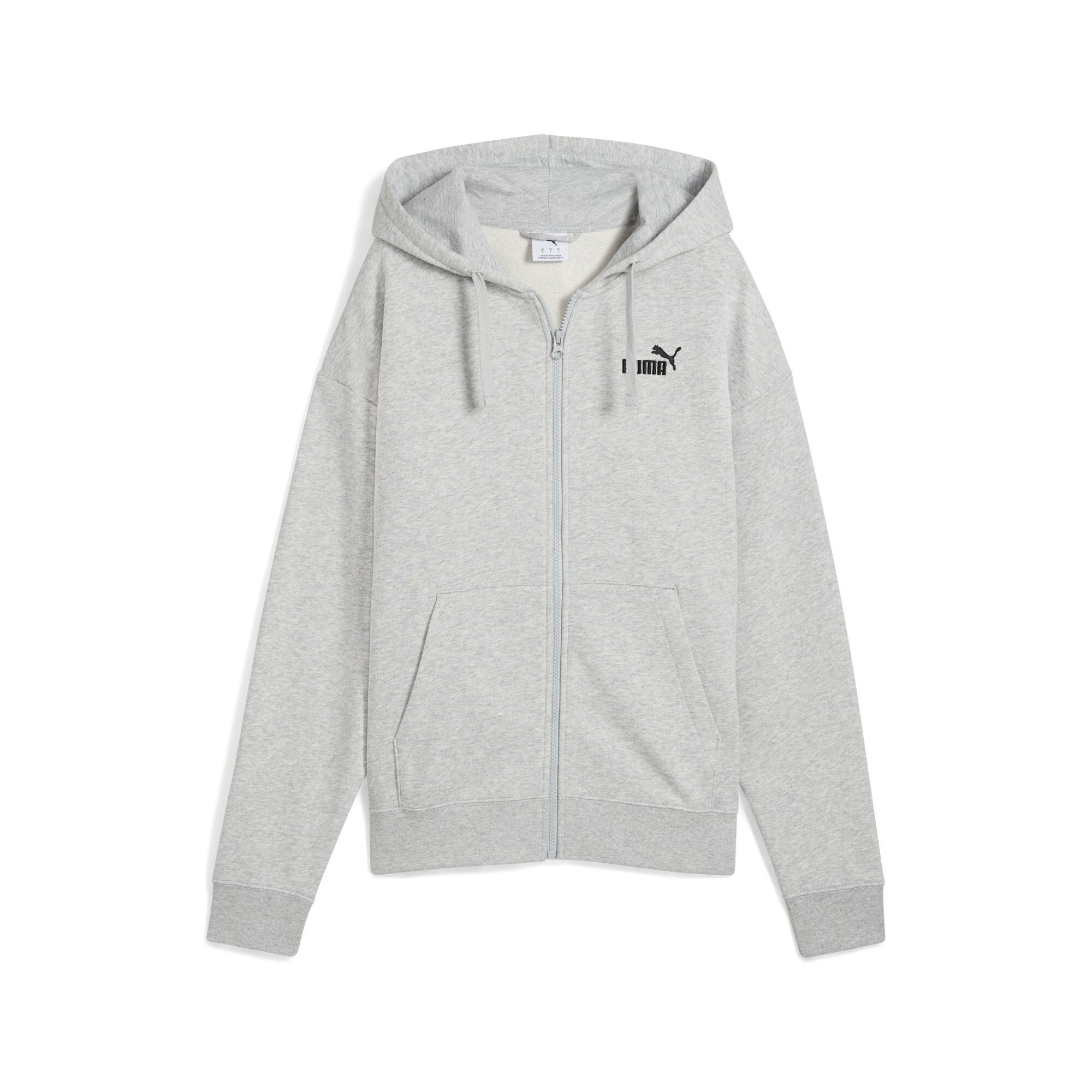 PUMA Kapuzensweatshirt ESS SMALL NO 1 LOGO COMFORT FULL-ZIP HOODIE TR mit verstellbarer Kapuze, mit Kängurutasche, komfortable Passform