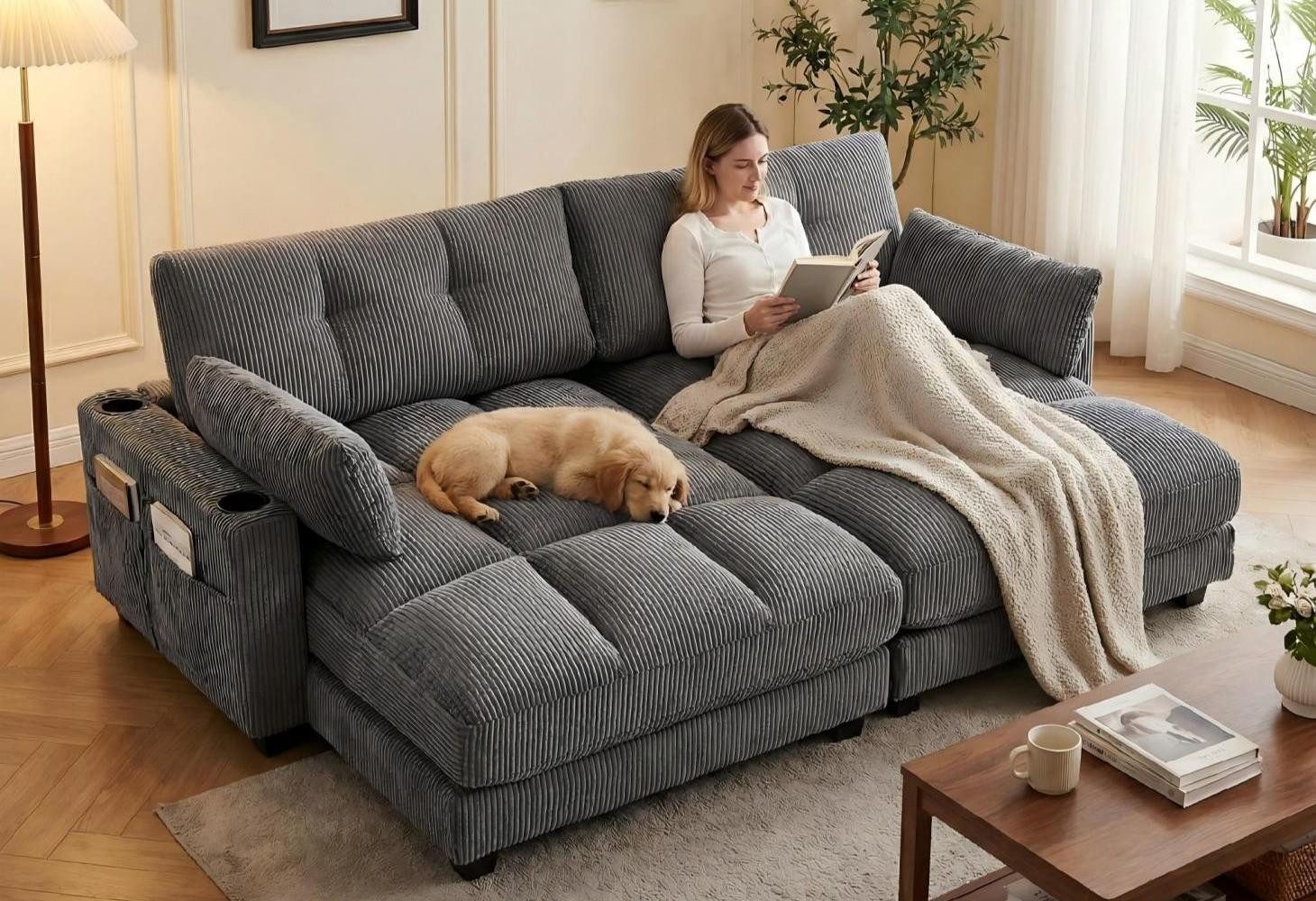 LVHOM Polsterliege Ottomane/Loungesofa/Polsterbett/Daybett/Gästebetten/Schl günstig online kaufen