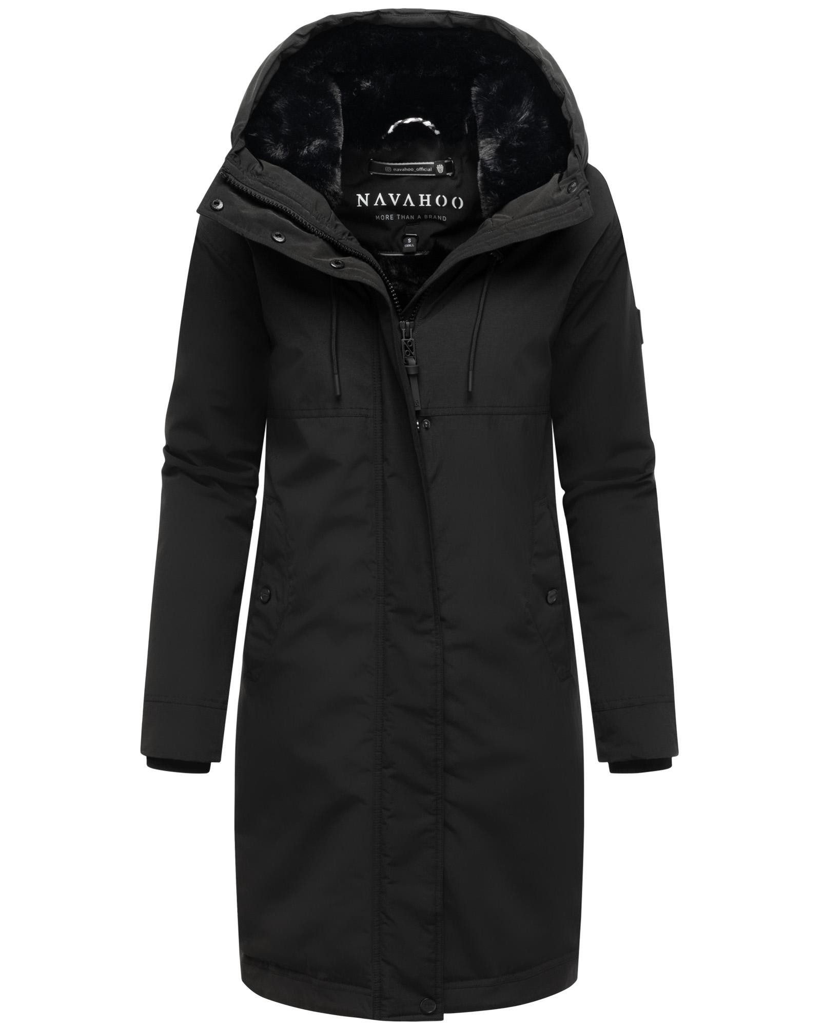 Navahoo Wintermantel Hageltanz 14 Warmer Damen Kurzmantel mit Kapuze