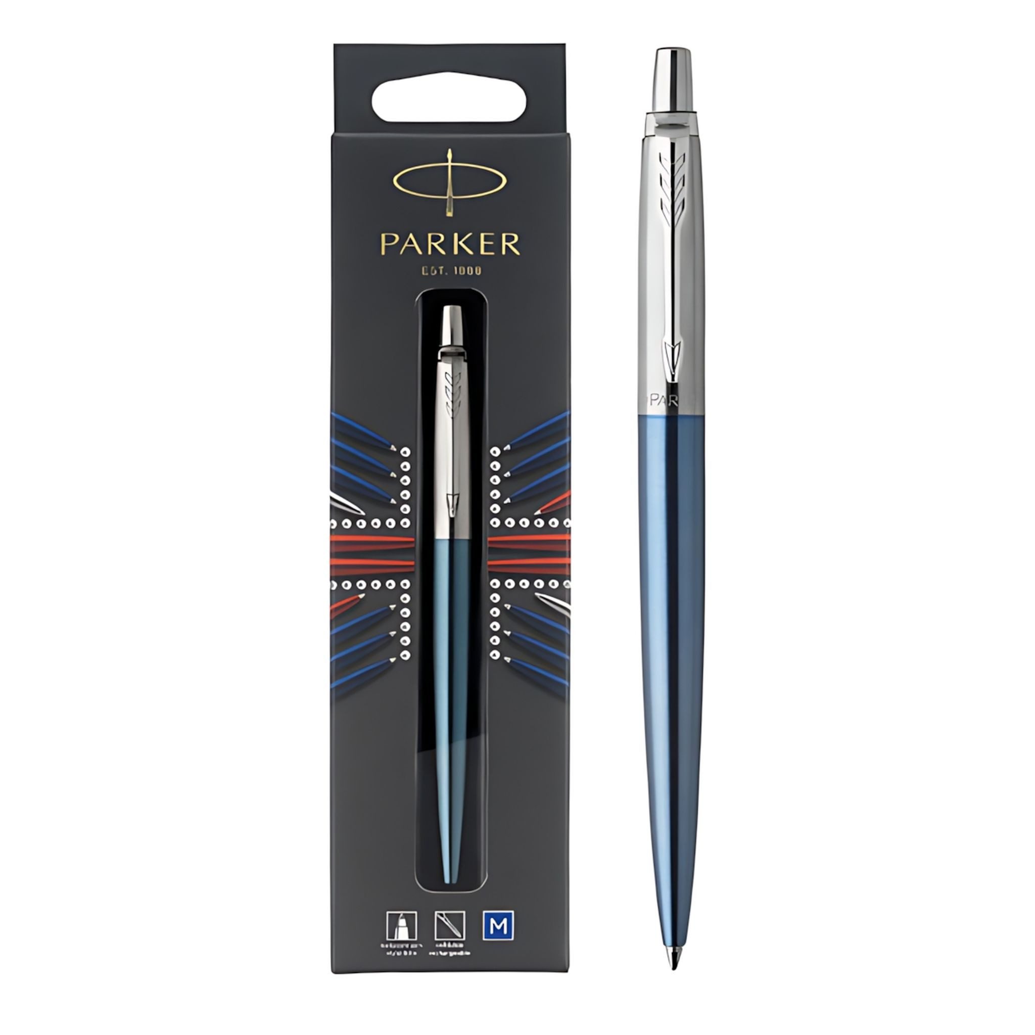 Parker Kugelschreiber PARKER JOTTER Waterloo Blue C.C. - 1er Blister M Blau