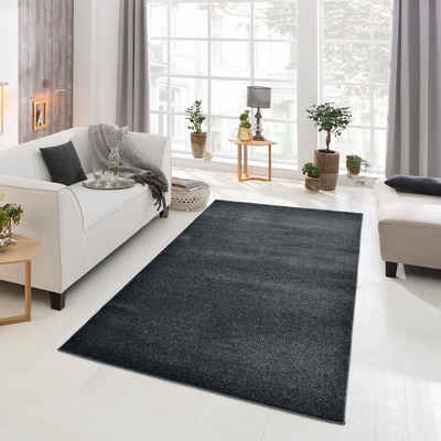 Teppich Kurzflor Teppich FOFI Schadstofffrei & Fußbodenheizung geeignet, HOME DELUXE, rechteckig, Höhe: 15 mm, Teppich für Wohnzimmer, Kinderzimmer, Schlafzimmer