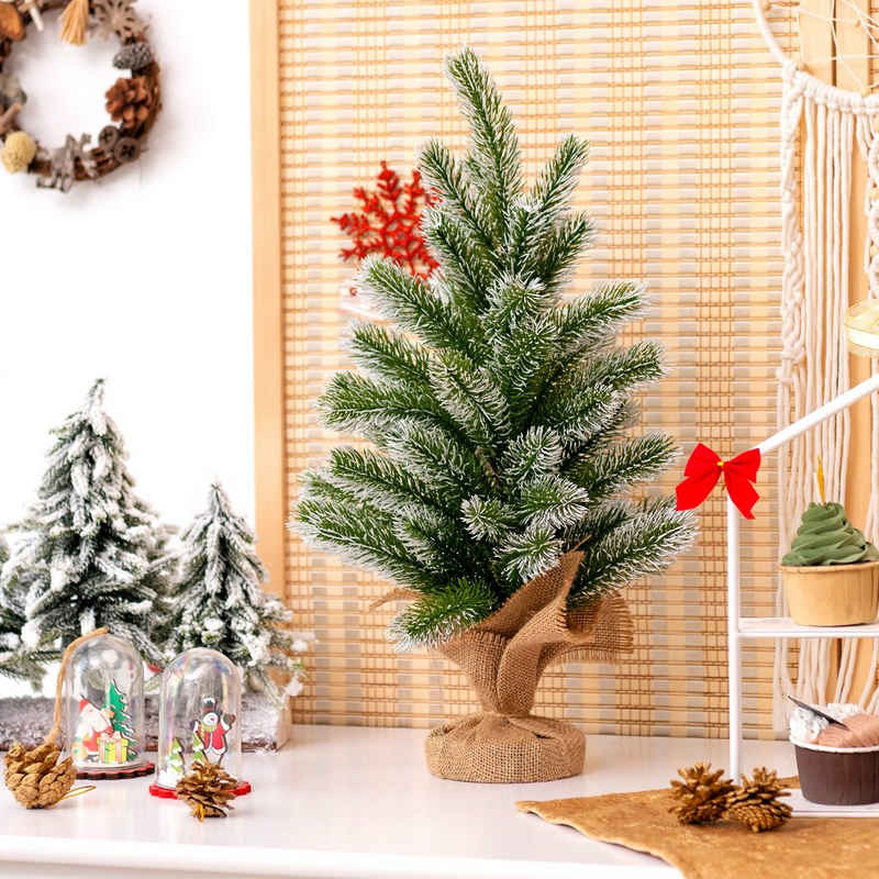 COSTWAY Künstlicher Weihnachtsbaum »Mini Weihnachtsbaum«, 50cm, mit 55 Zweigen und Sockel, für Haus und Büro
