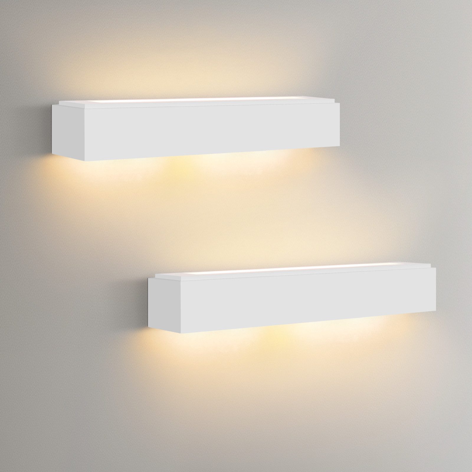 ZMH Wandleuchte innen Weiß G9 40W Modern Wandlampe Schlafzimmer Wohnzimmer Flur, ohne Leuchtmittel, 1 flammig,Up-Down-Lichteffekt,Flurlampe für Treppenhaus, 2 Stück