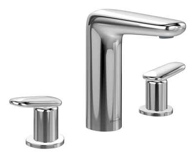 Villeroy & Boch Waschtischarmatur Antao Dreiloch, mit Push-Open-Ablaufgarnitur, Standmontage - Chrom