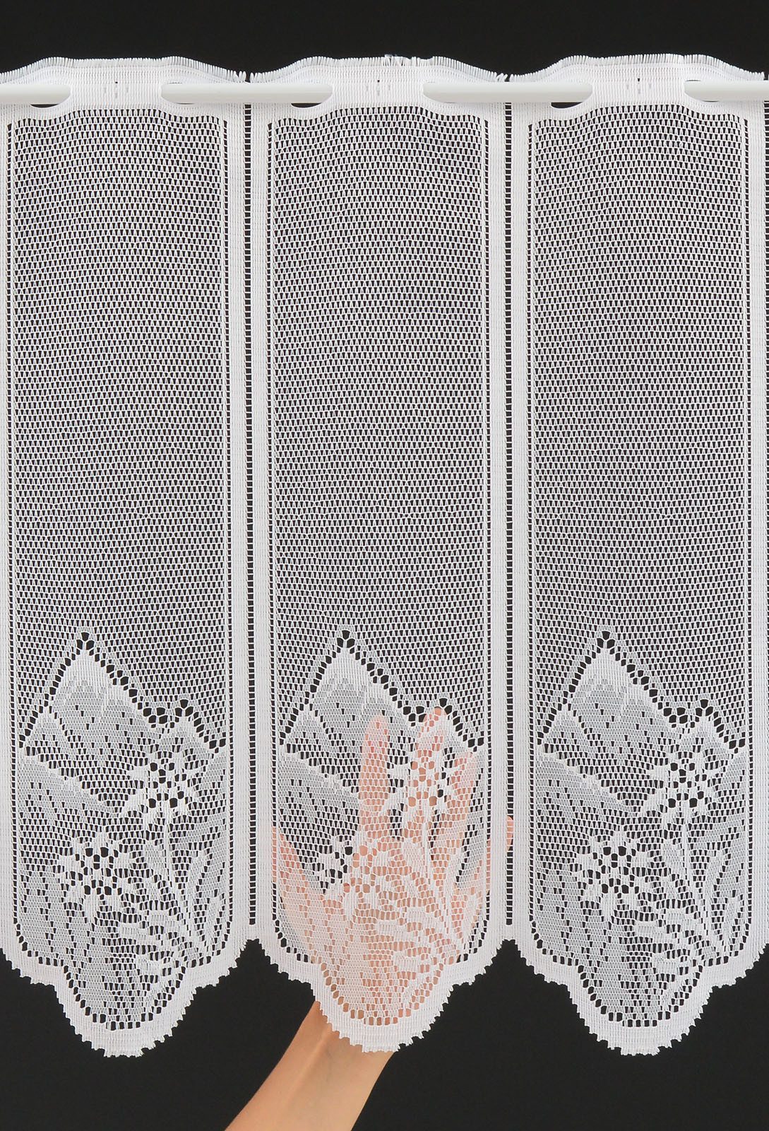 Gardinen Kranzusch Scheibengardine Berge und Blume (1 St), Stangendurchzug, günstig online kaufen