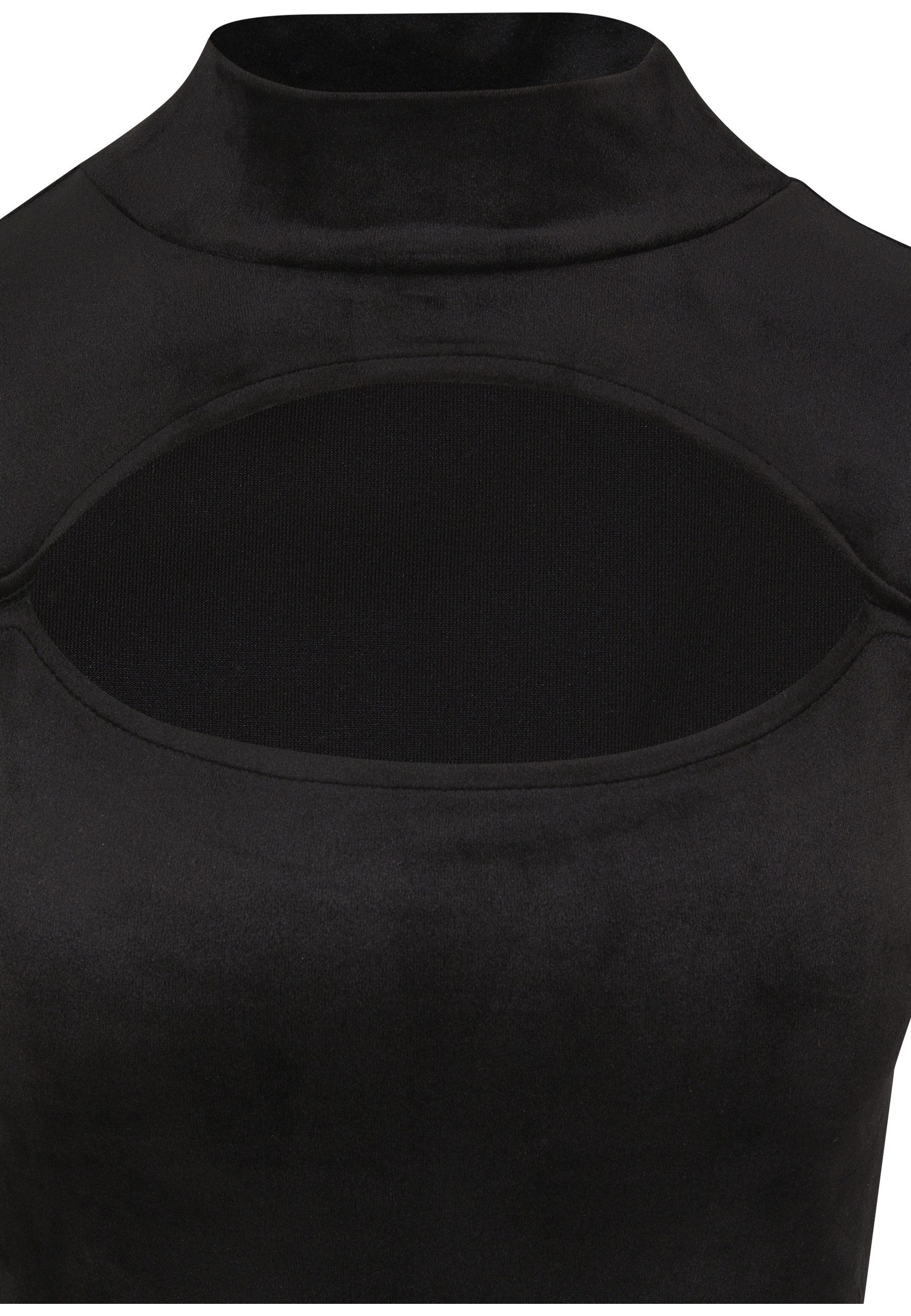 URBAN CLASSICS Body Urban Classics Damen Ladies Velvet Cut-Out Turtleneck Body