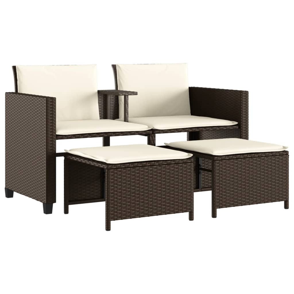 vidaXL Gartenlounge-Set Gartensofa 2-Sitzer mit Tisch günstig online kaufen