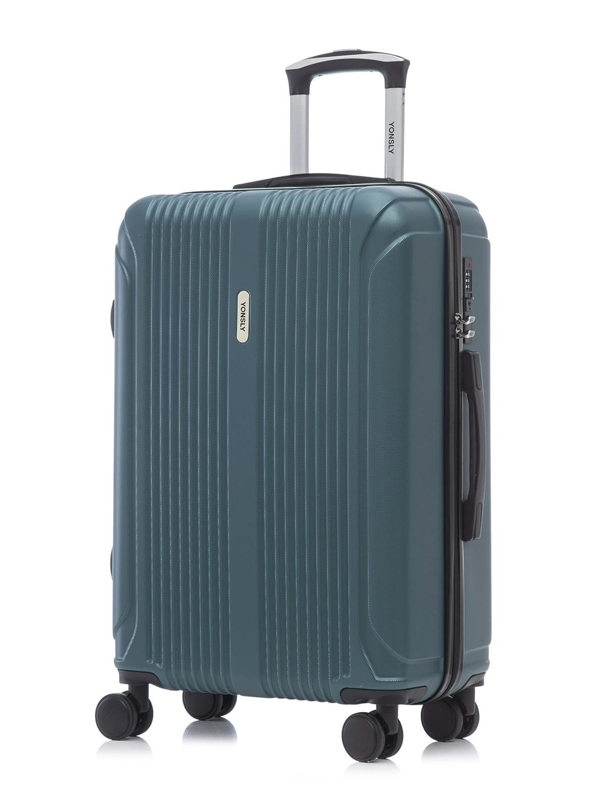 YONSLY Koffer Hartschalenreisekoffer Trolley mit Zahlenschloss, Rollkoffer, 4 Rollen, Wasserabweisend Stoßfest Robust