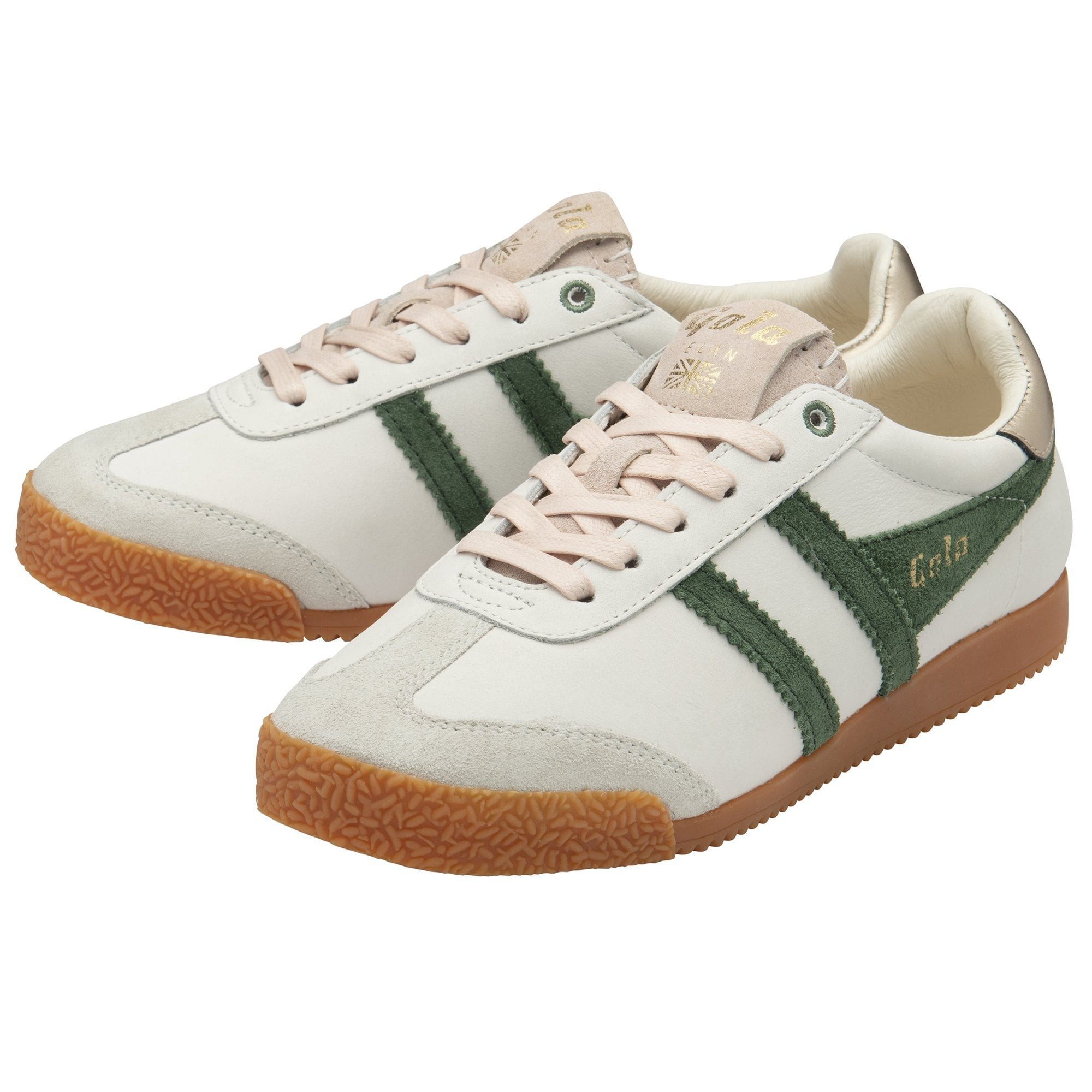 Elan Carnaby 2025 - Made in England - offweiss/rosa/immergrün Damen Sneaker