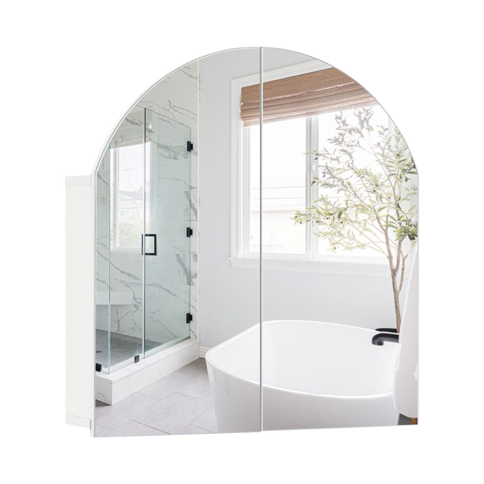Ofcasa Badezimmerspiegelschrank Spiegelschrank (1er Set) 55x14x60cm günstig online kaufen