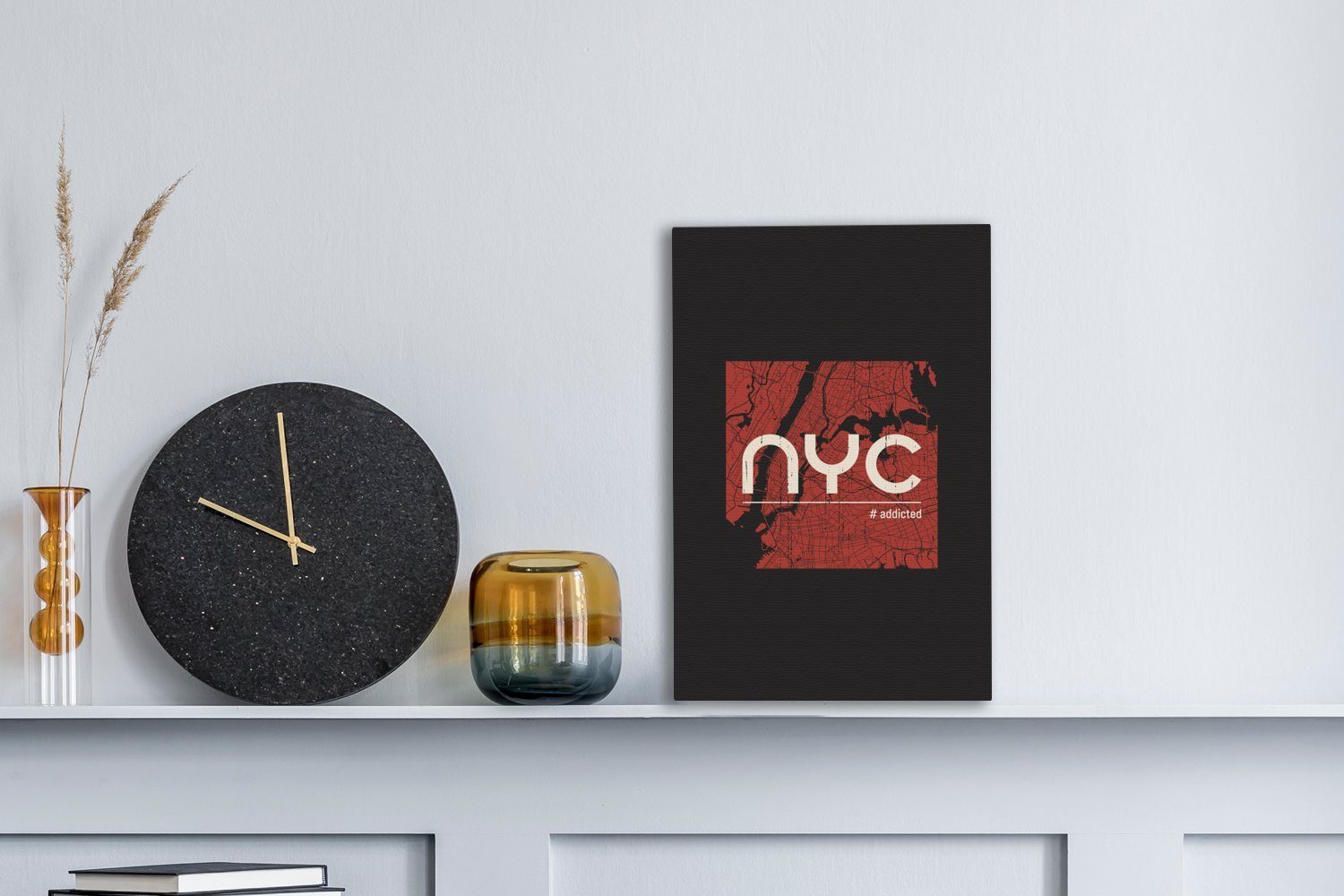 OneMillionCanvasses® Leinwandbild New York - bespannt NYC fertig 20x30 inkl. (1 Gemälde, Zackenaufhänger, St), Leinwandbild Schwarz, cm 