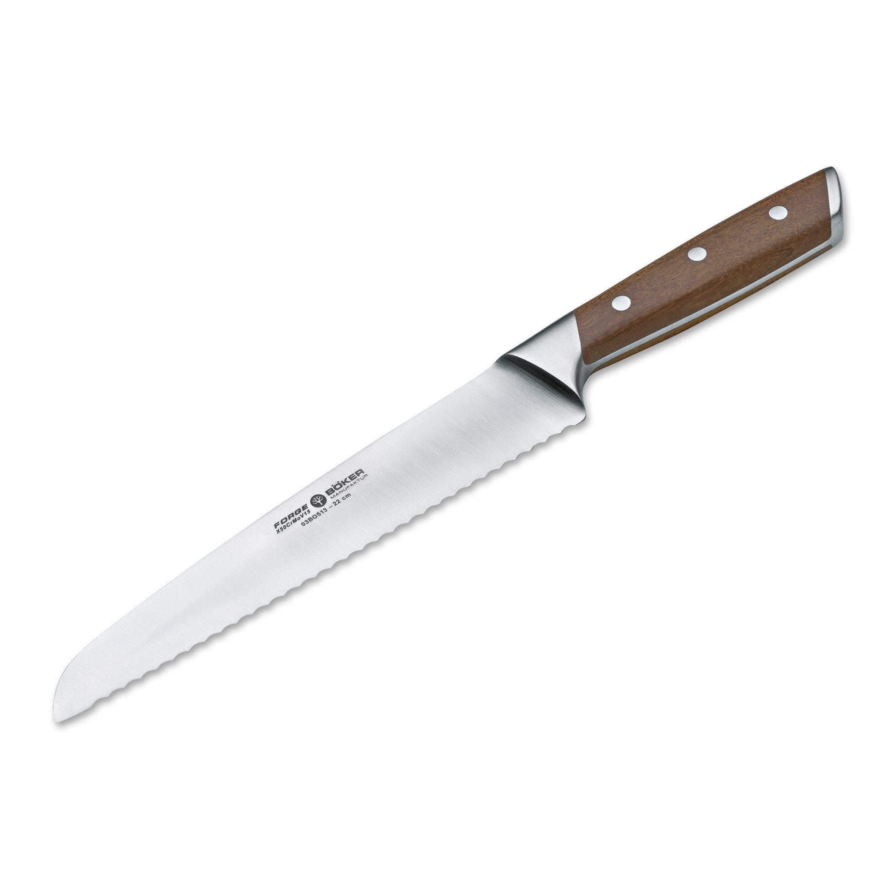 Brotmesser Forge Wood Brotmesser Brotsäge Klinge 22,0 cm