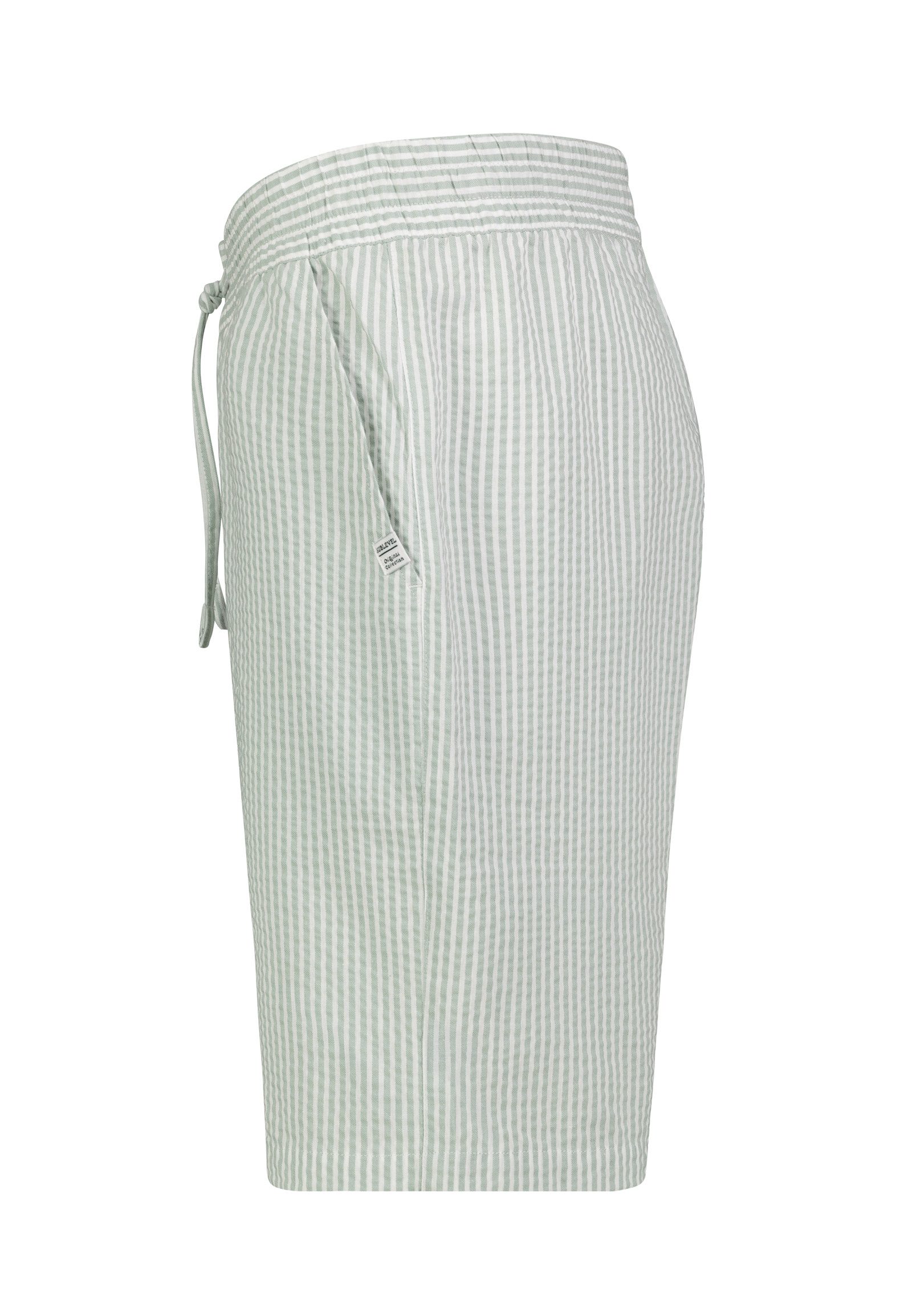SUBLEVEL Shorts Herren Kurze Hose aus Seersucker Sommershorts, elastischer Gummibund, Streifen – Bild 3 von 3