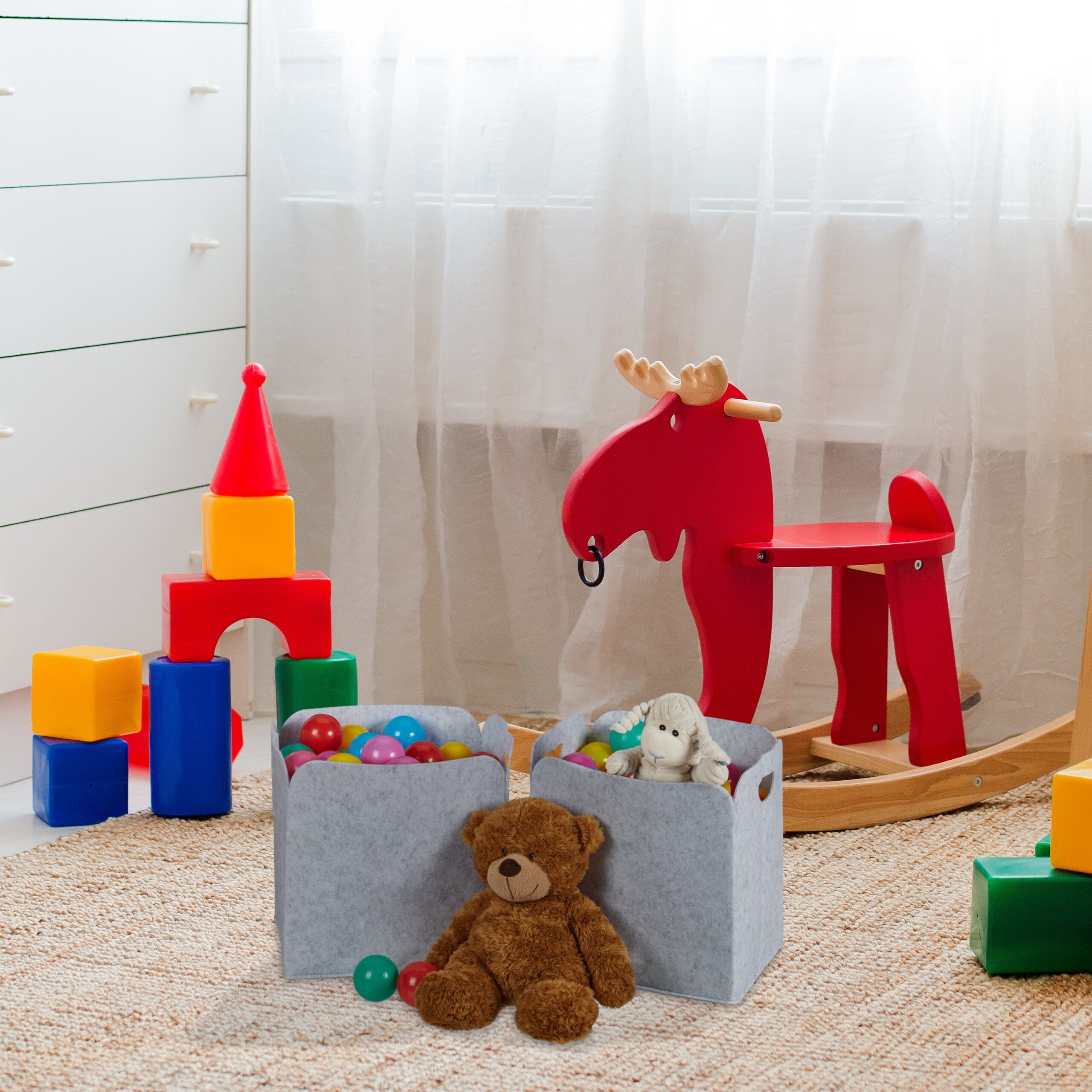 relaxdays Aufbewahrungskorb 2er Set Aufbewahrungskorb aus günstig online kaufen