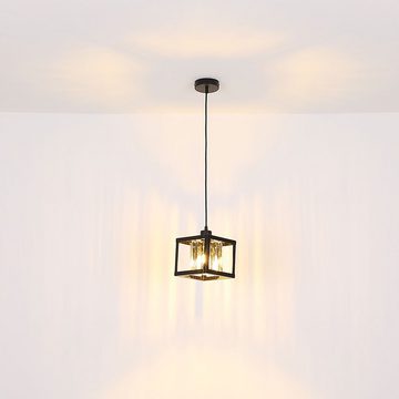 etc-shop LED-Hängeleuchte, Leuchtmittel nicht inklusive, Kristall pendelleuchte klein Hängelampe Wohnzimmer modern