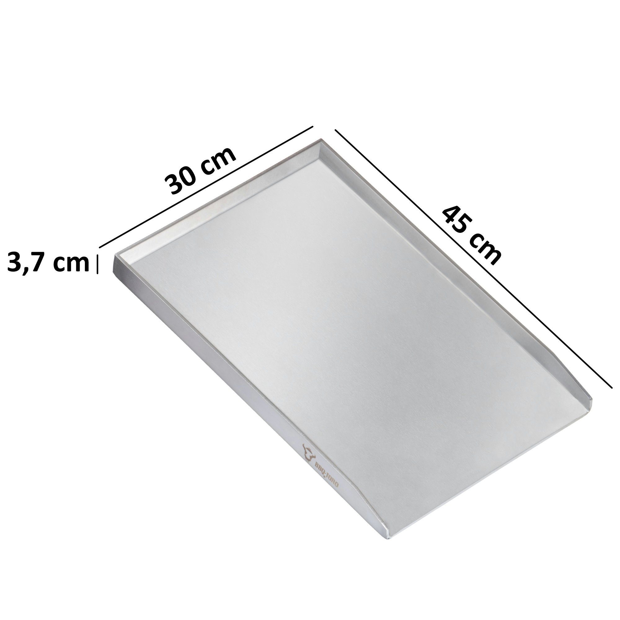 BBQ-Toro Grillplatte Edelstahl Grillpfanne, 30 x 45 cm, BBQ Plancha, Grillblech (1-St), Einfache Reinigung