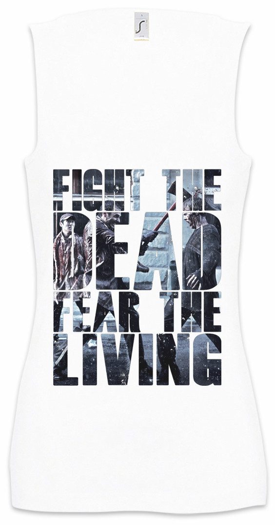 Tanktop Fight The Dead Fear The Living Ärmelloses Damen T-Shirt Zombie The