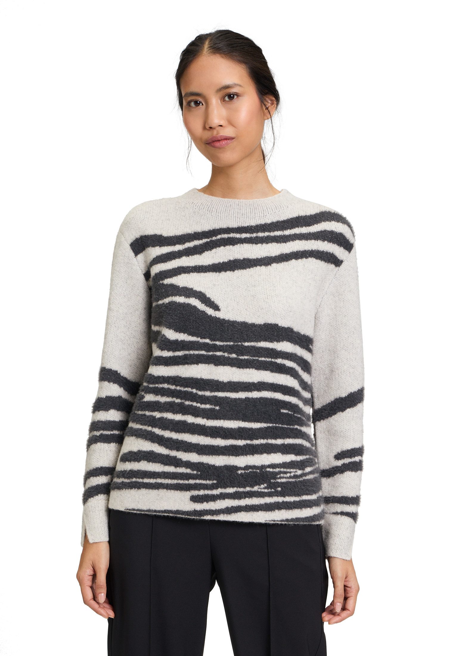 Strickpullover Betty Barclay Grobstrick-Pullover mit Jacquard