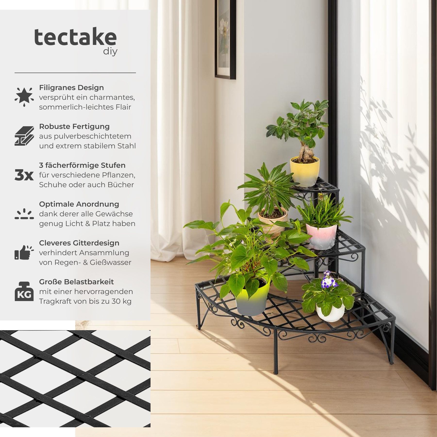 tectake Pflanztisch Blumentreppe (1-St., 1 tlg), günstig online kaufen