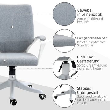 Vinsetto Bürostuhl Schreibtischstuhl Home-Office-Stuhl mit Wippenfunktion (set, 1 St), Verstellbare Sitzhöhe