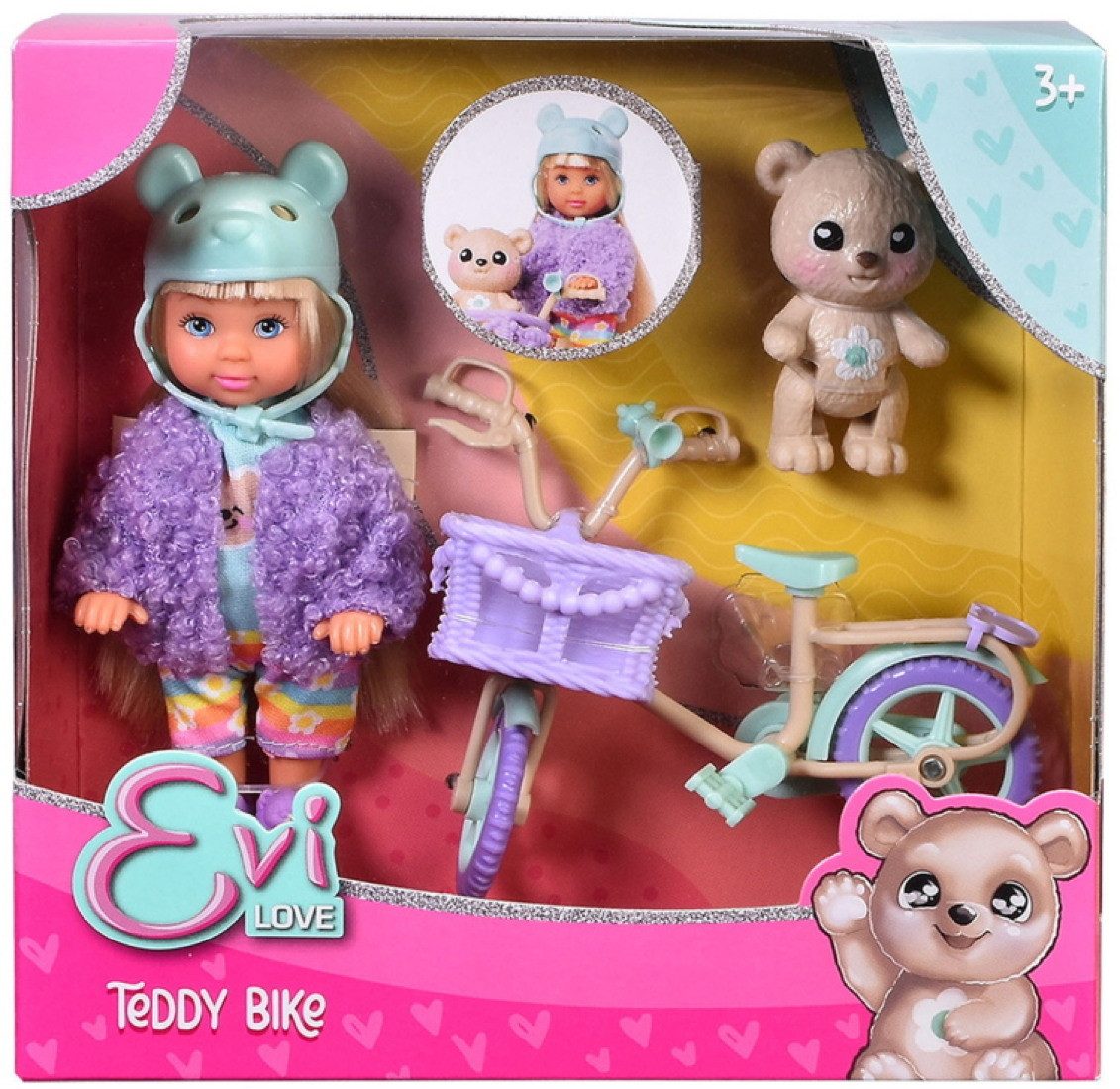 SIMBA Anziehpuppe Puppe Evi Love Teddy Bike Fahrrad 105733967