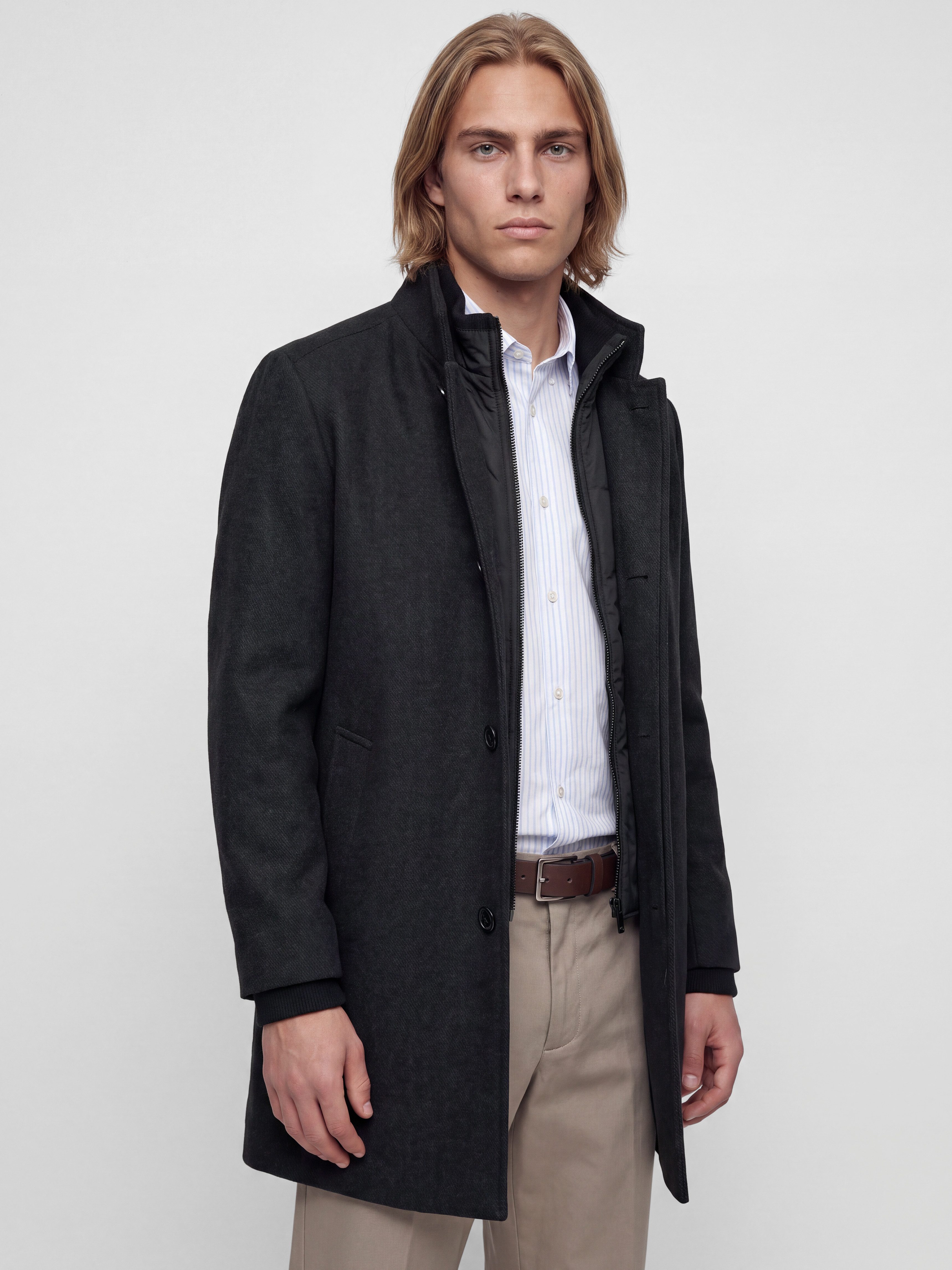 Jack & Jones Kurzmantel JJEMELTON WOOL BLEND COAT AW26 SN Materialmix, regular fit