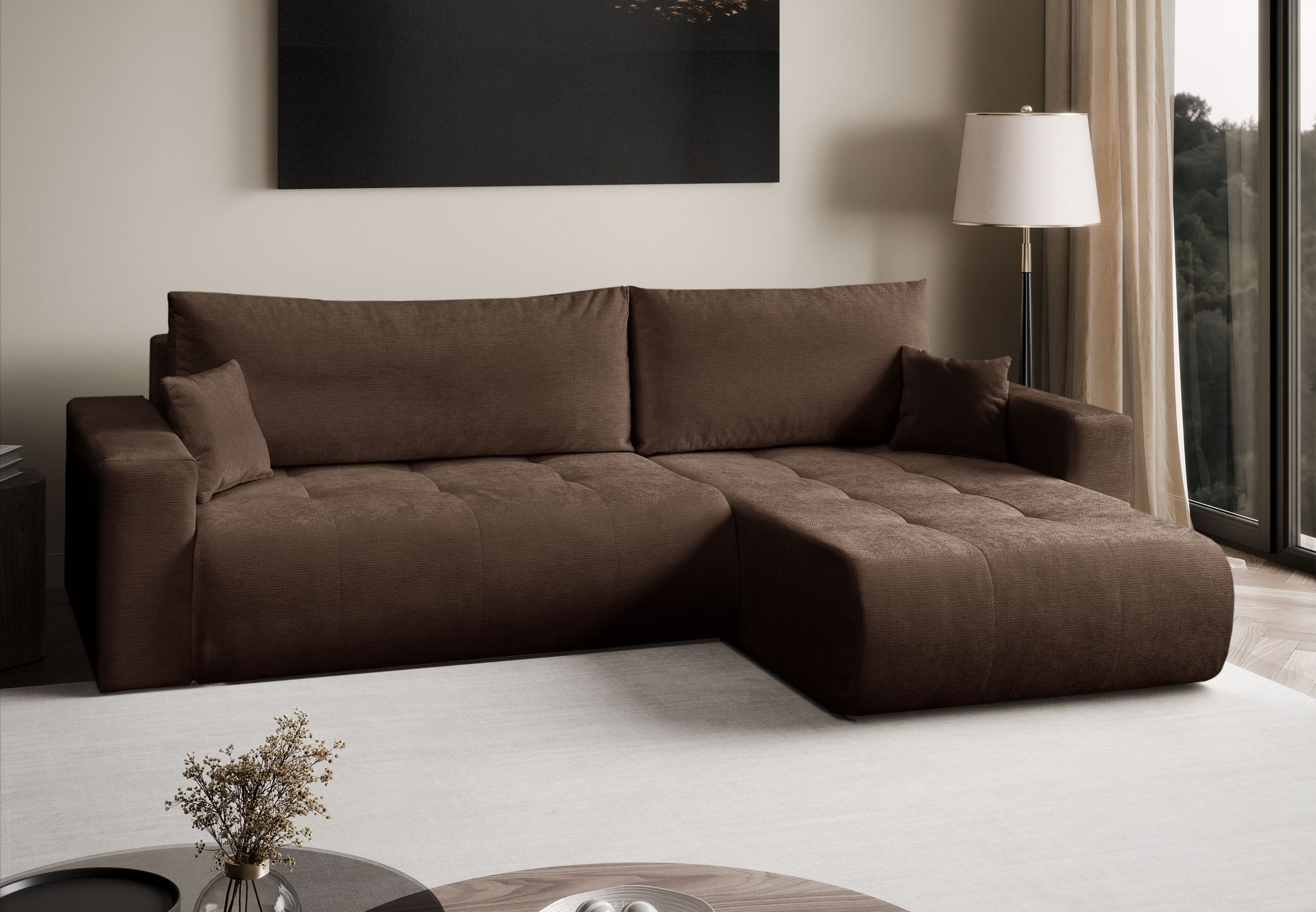 Lookway Ecksofa CLOUD II XL mit Schlaffunktion und Bettkasten, 280x152x86