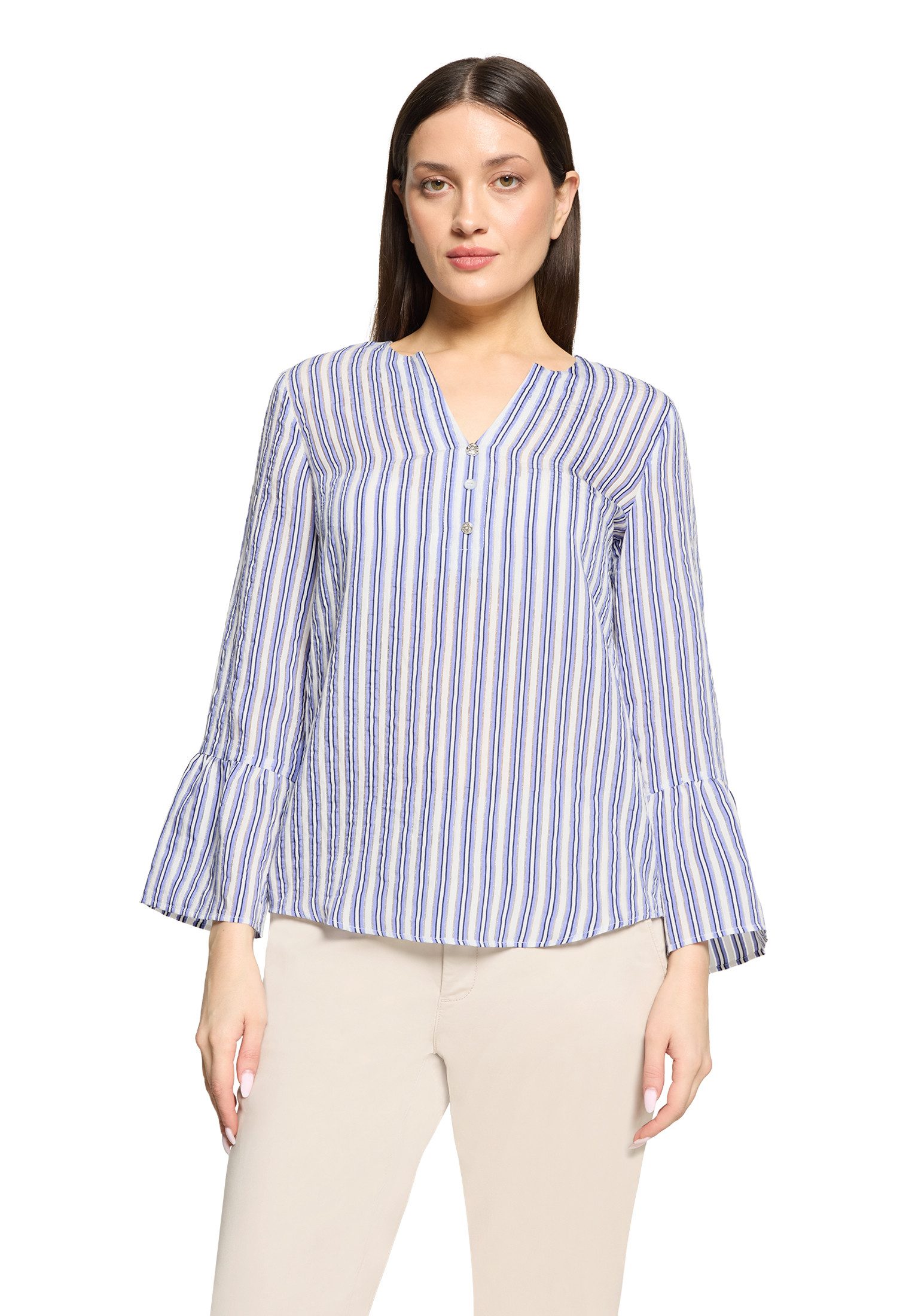 Cartoon Schlupfbluse Damen mit Streifen