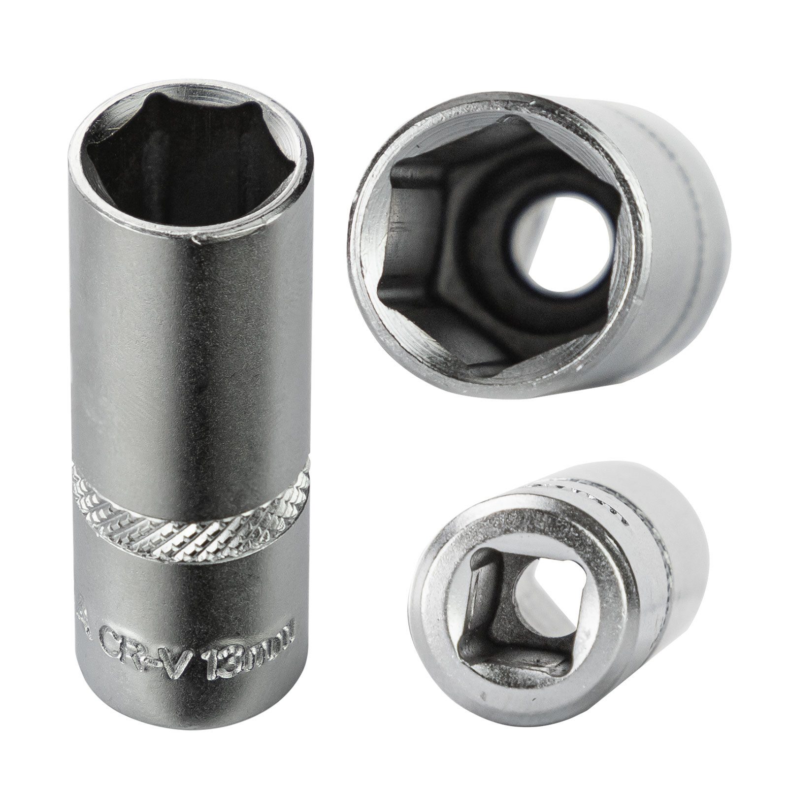 Thumbnail - DEMA Stecknuss Stecknuss Sechskant 13mm 6 Kant 1/4" lang (CR-V)