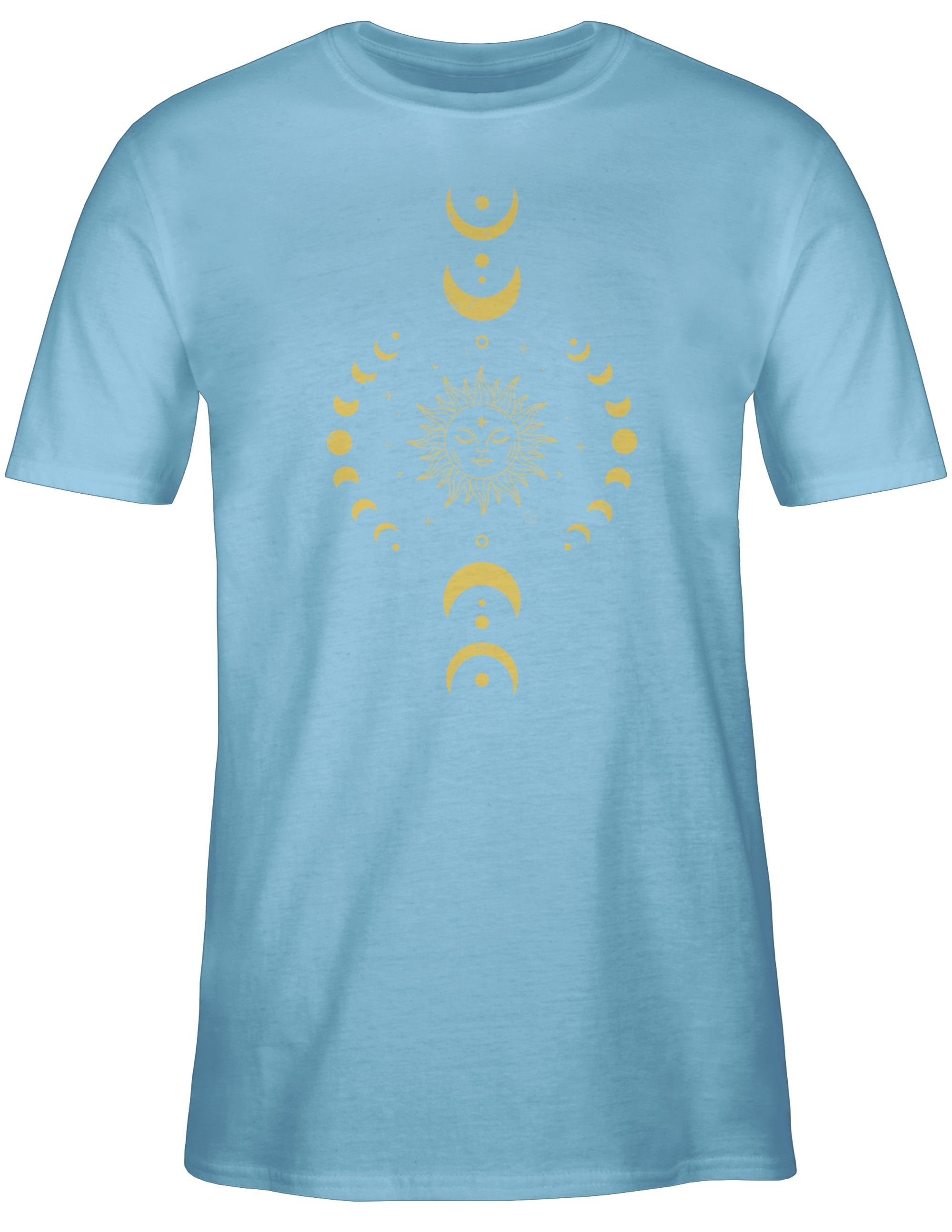 Hellblau Namaste Mandala 01 Yoga Chakra T-Shirt Yoga Shirtracer