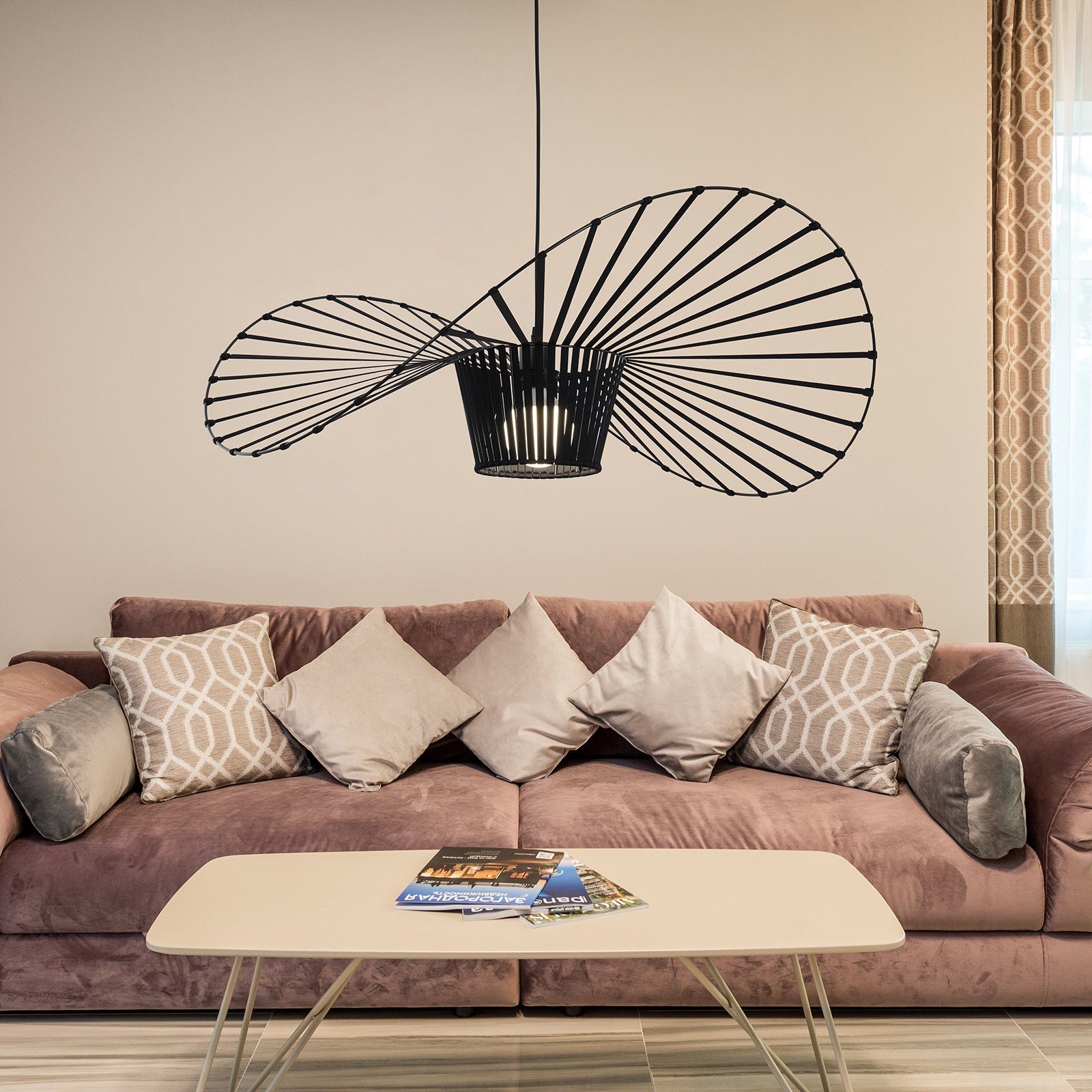 ZMH Pendelleuchte Schwarz Modern E27 Pendelleuchte Esstisch für Esszimmer Schlafzimmer, Augenschutz, ohne Leuchtmittel, Kreativität und Individualität Einfache Installation Whonzimmer
