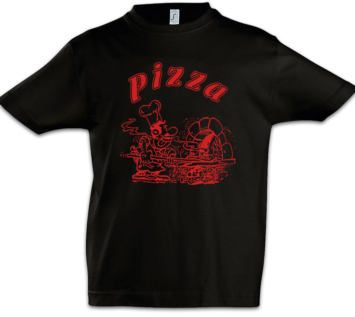 Print-Shirt Pizza Box D Kinder T-Shirt Italia Pizzeria Italien Tratorria Zeichen