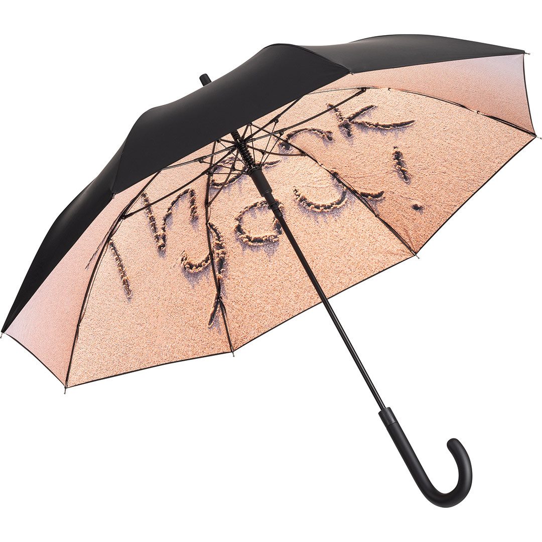 FARE Stockregenschirm, Strand-Design, Auf-Automatik, Windproof-PLUS, Galvanisiert, Soft-Touch