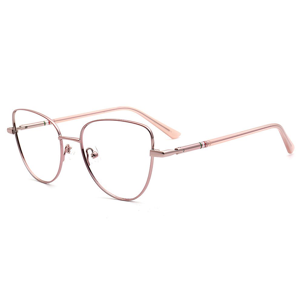 PACIEA Lesebrille Damen Cat Eye Hochwertige Legierung Blaulichtfilter Mehrfarbig Mode