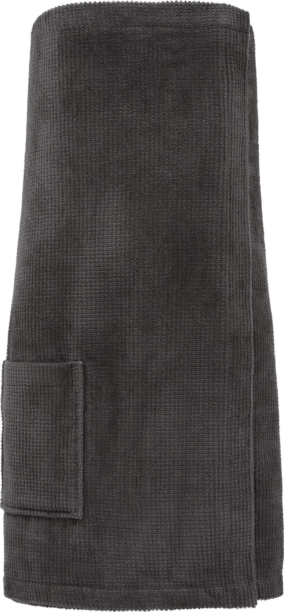 Erwin Müller Kilt Sarong "Schwanau", 150, mit Aufsatztasche:, default, Jacquard-Velours Uni