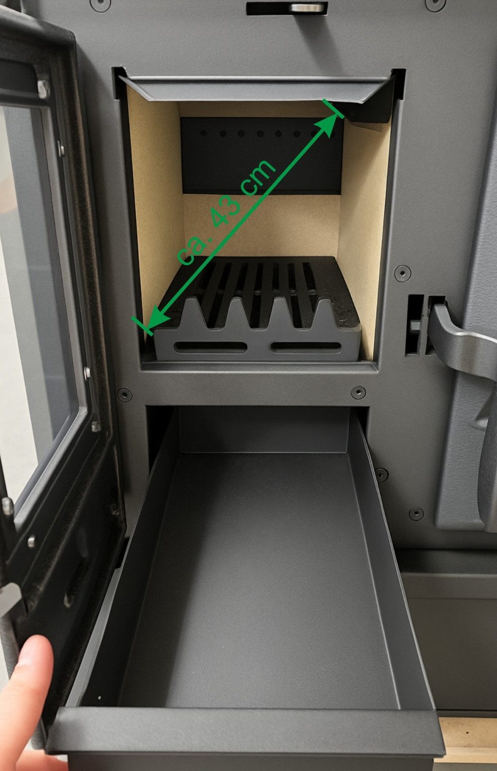 TRGO Gartenkamin Outdoor-Küchenofen Außenherd Holzherd Modell Forno - schwarz - 6 kW